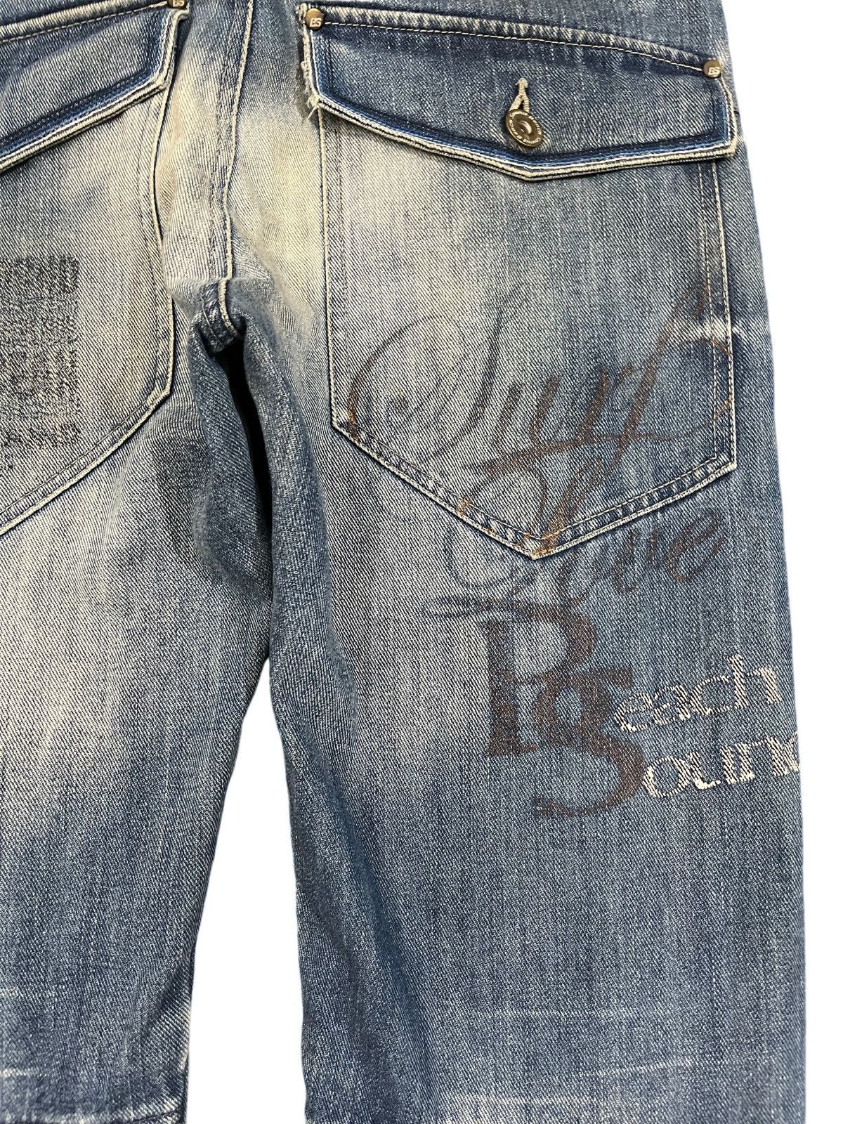 14th Addiction Vintage Sound Beach Flare Unique Grafitti Denim Size US 33 - 9 Thumbnail