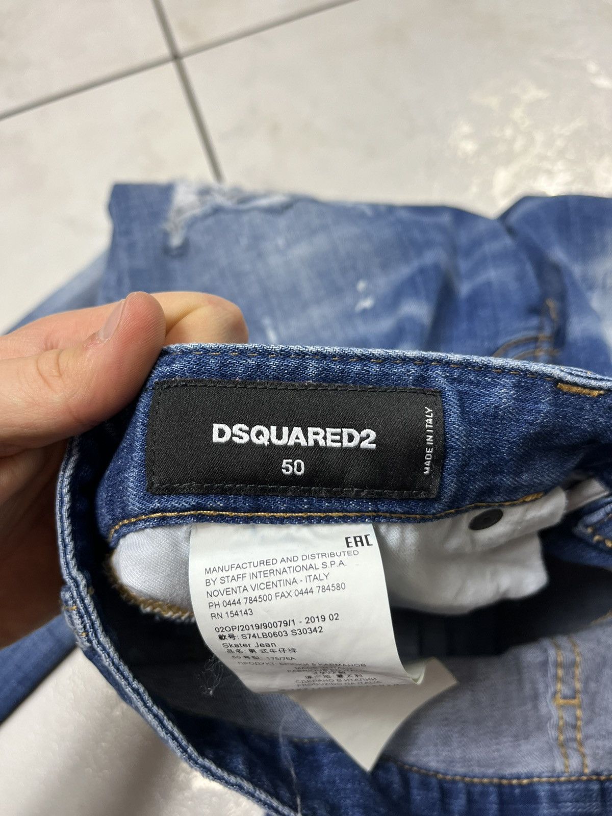 Designer × Dsquared2 Dsquared2 distressed denim skater jeans pants washed ripped Size US 34 / EU 50 - 19 Thumbnail