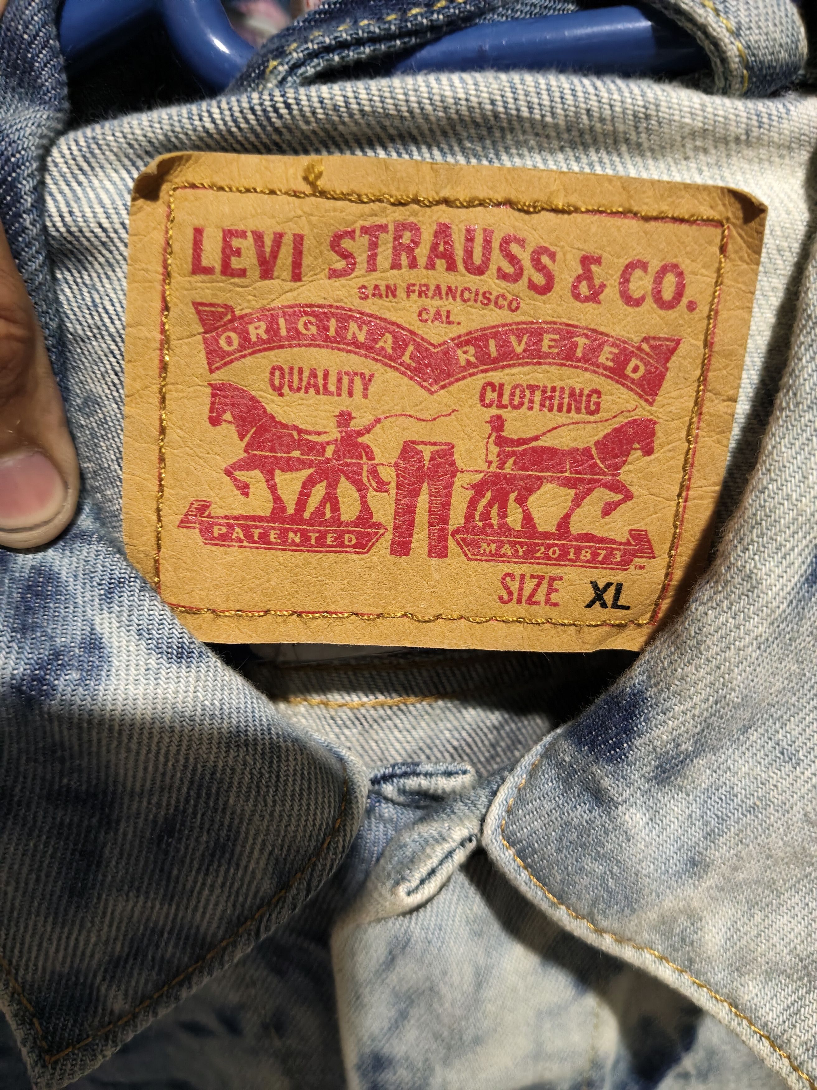 Levi's Levi's Bleach washed design Denim Jacket Size US M / EU 48-50 / 2 - 3 Thumbnail