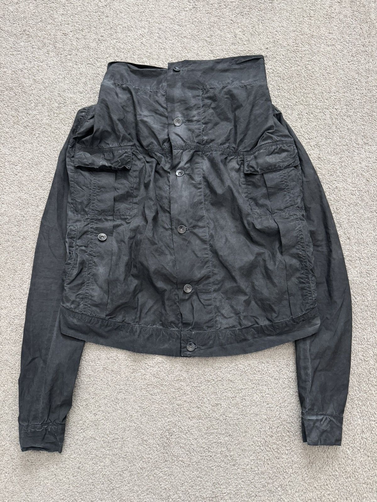 Rick Owens Drkshdw SS09 Rick Owens DRKSHDW "Strutter" High Neck Cropped Jacket Size US S / EU 44-46 / 1 - 3 Thumbnail