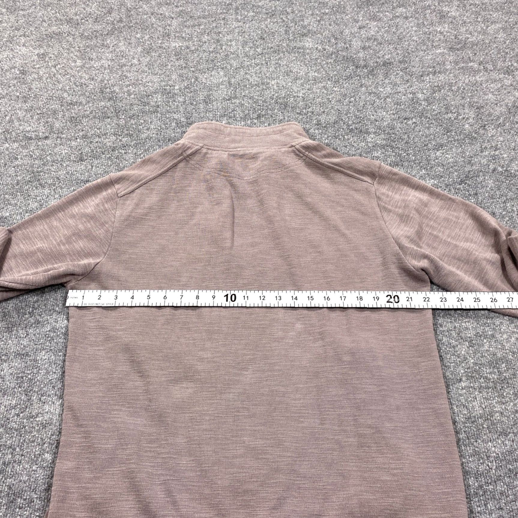 Banana Republic Banana Republic Full Zip Sweater Mens Large Mauve Cotton Slub Mock Neck Size US L / EU 52-54 / 3 - 5 Thumbnail
