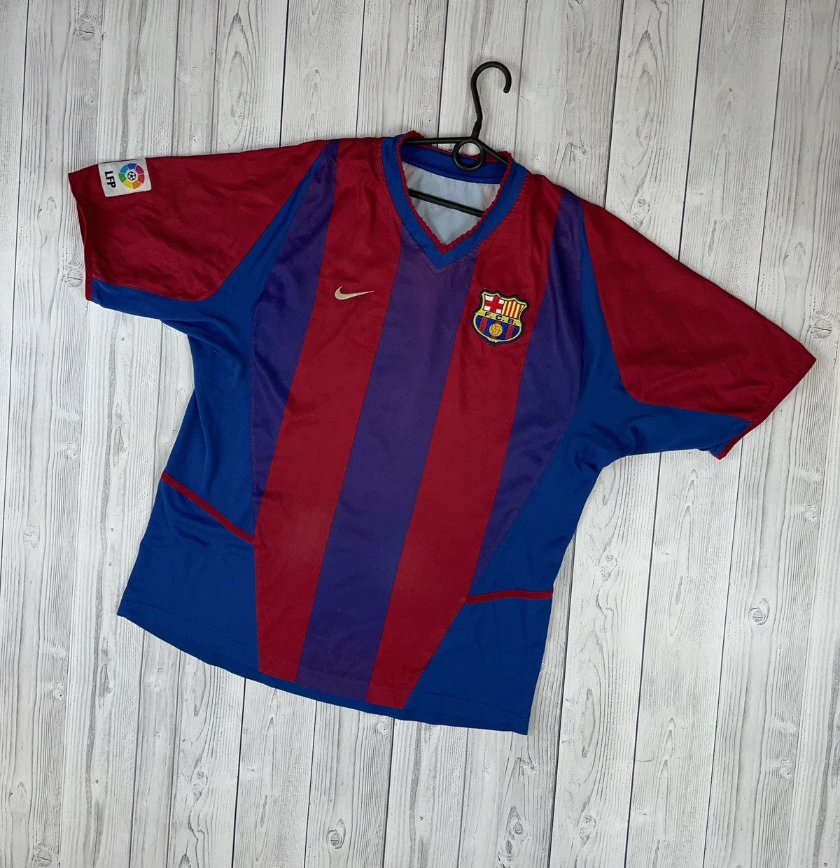 Nike Vintage Nike Barcelona soccer jersey size L retro rare Size US L / EU 52-54 / 3 - 1 Thumbnail