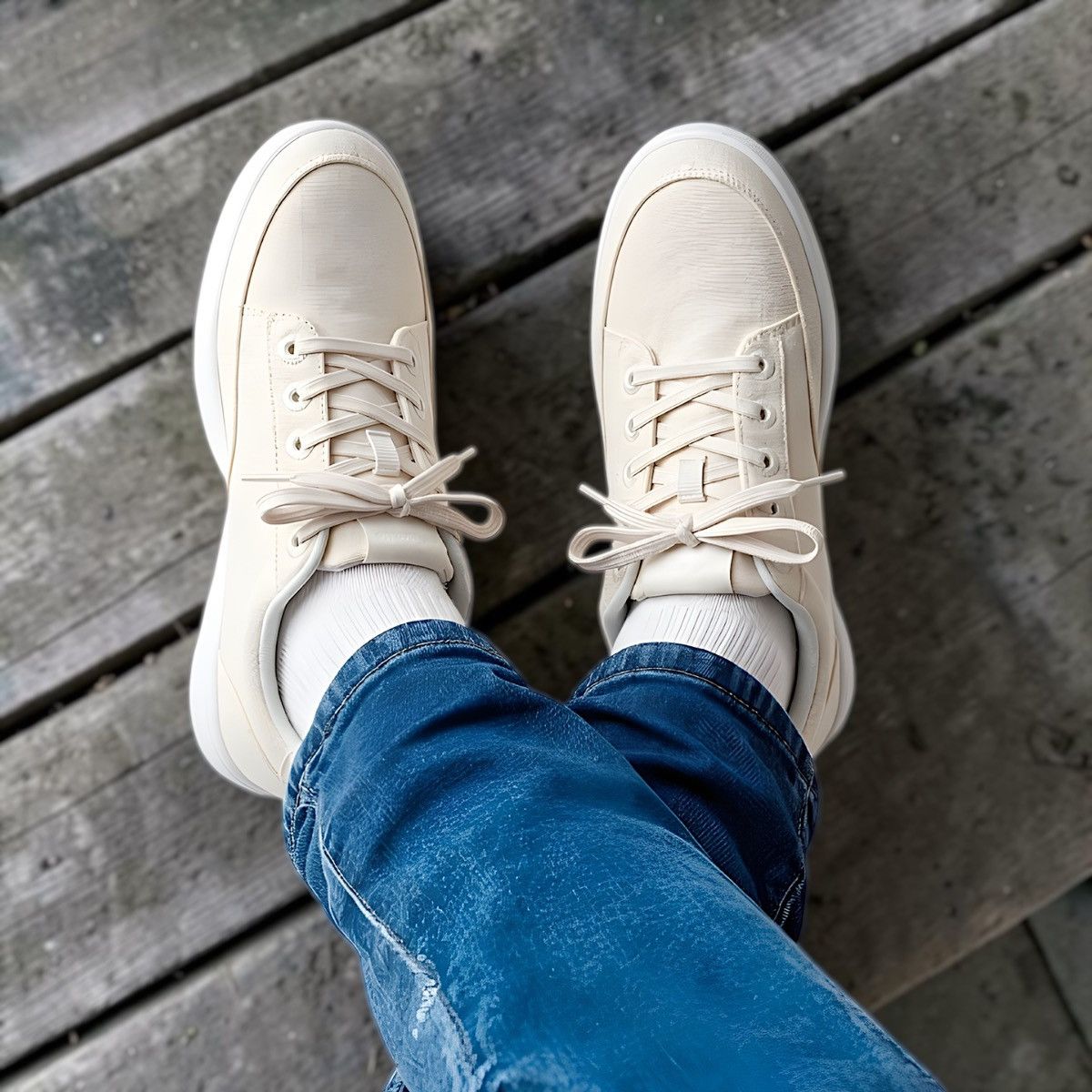Allbirds Allbirds Men’s Natural White Canvas Pacer Sneakers Sz 11 Size US 11 / EU 44 - 4 Thumbnail