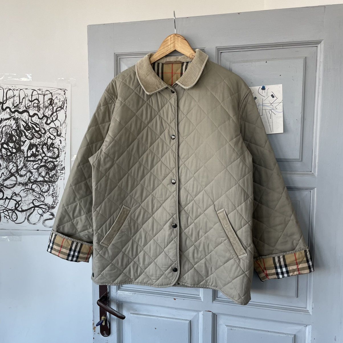 Burberry Vintage Burberrys Quilted Jacket Nova Check C61 Size M / US 6-8 / IT 42-44 - 8 Thumbnail