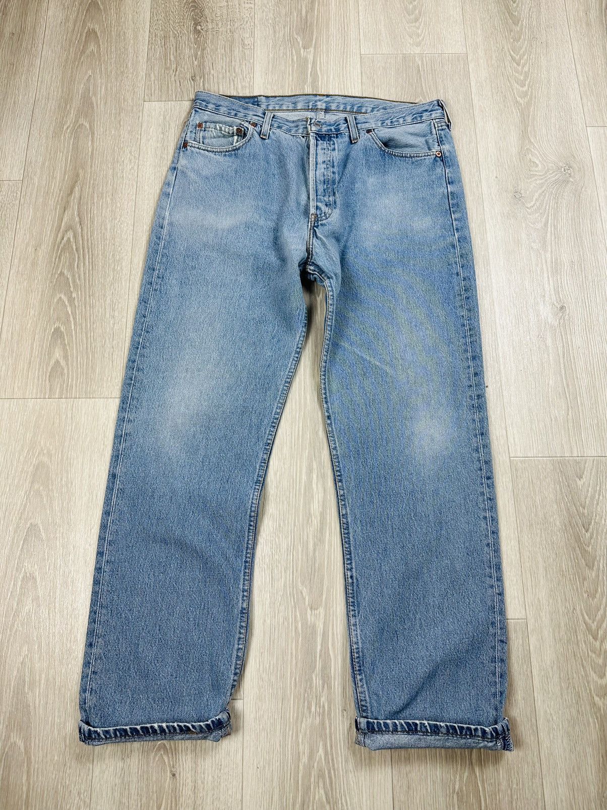 Levi's Vintage 90s Levi’s 501 Denim Jeans 38x32 Made in UK Size US 38 / EU 54 - 6 Thumbnail