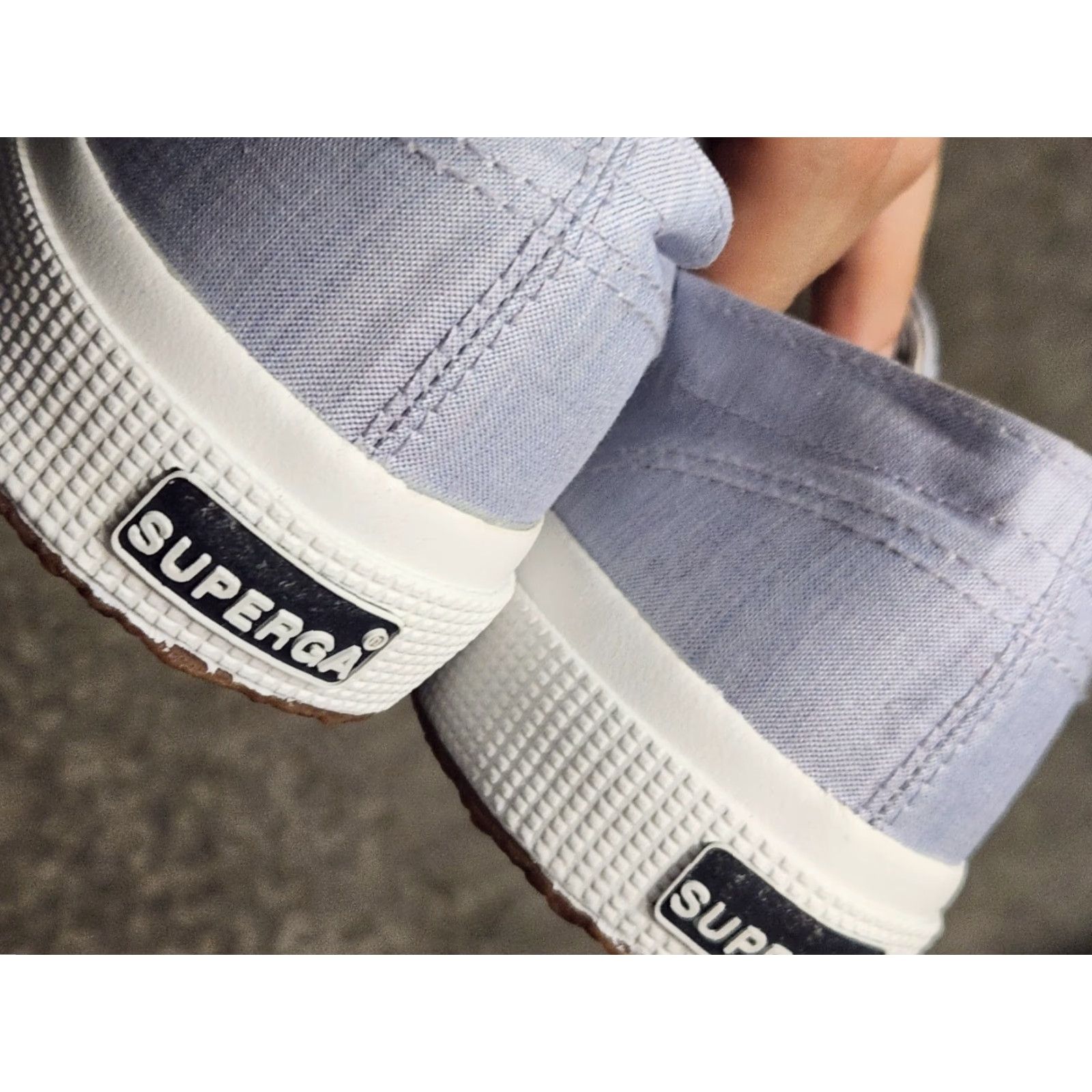 Superga VINTAGE Superga Lace Up Platform Sneaker 8.5 Women Chambray Lilac Purple EUC Size US 9 / IT 39 - 3 Thumbnail