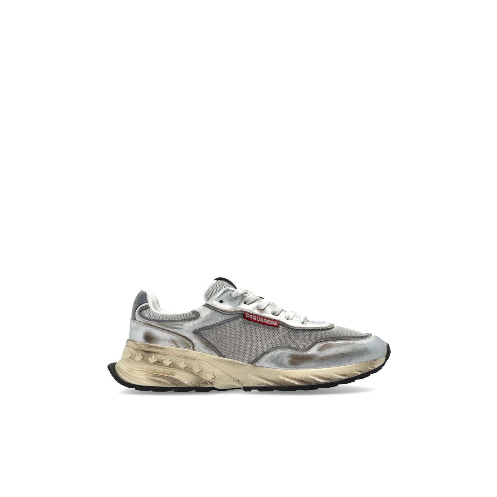Dsquared2 DSQUARED2 Sprinter Gray Leather Sneakers New And Authentic ( Size US 7 / EU 40 - 1 Thumbnail
