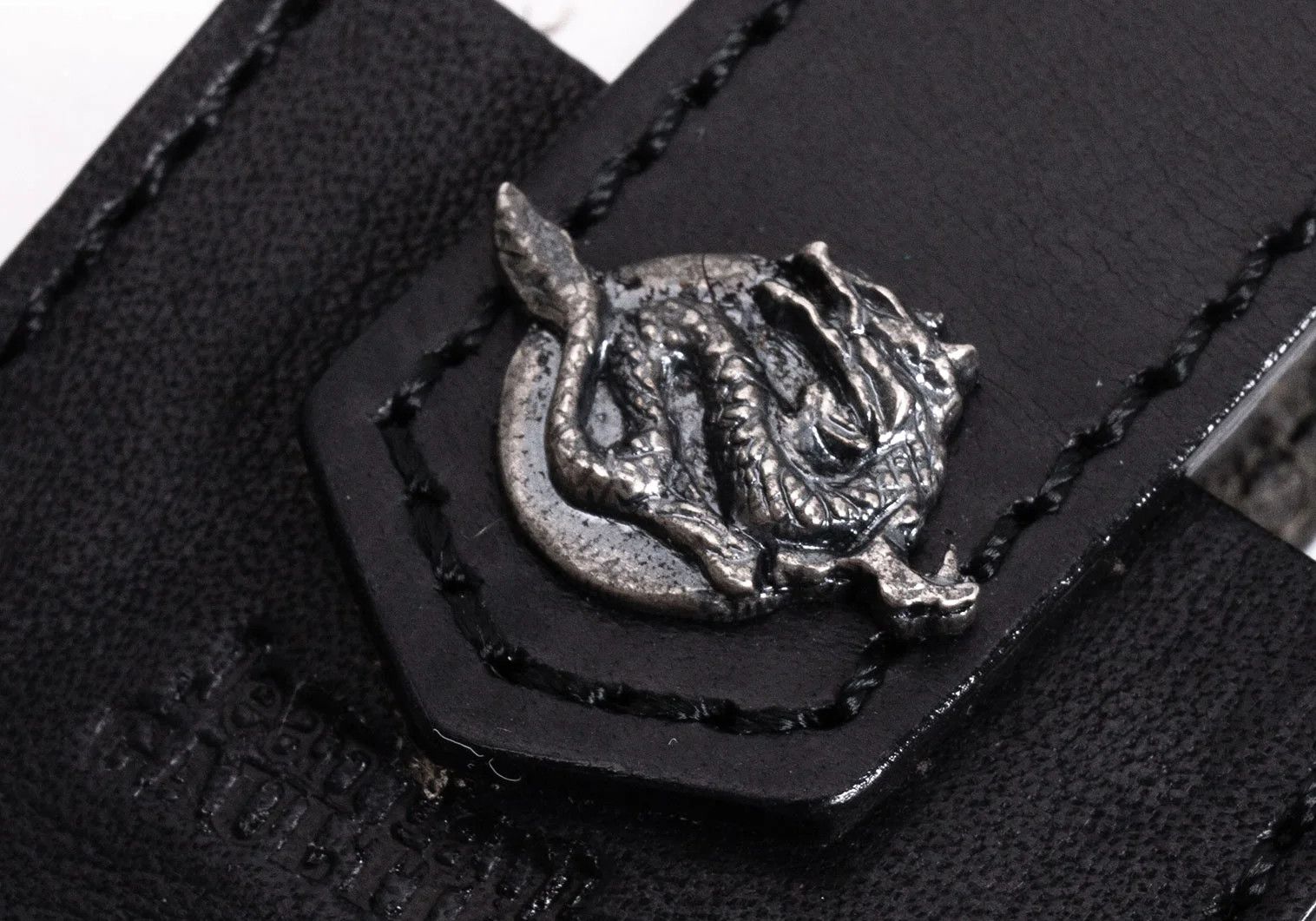 Jean Paul Gaultier Dragon Button Leather Zip Case Black Size ONE SIZE - 6 Thumbnail