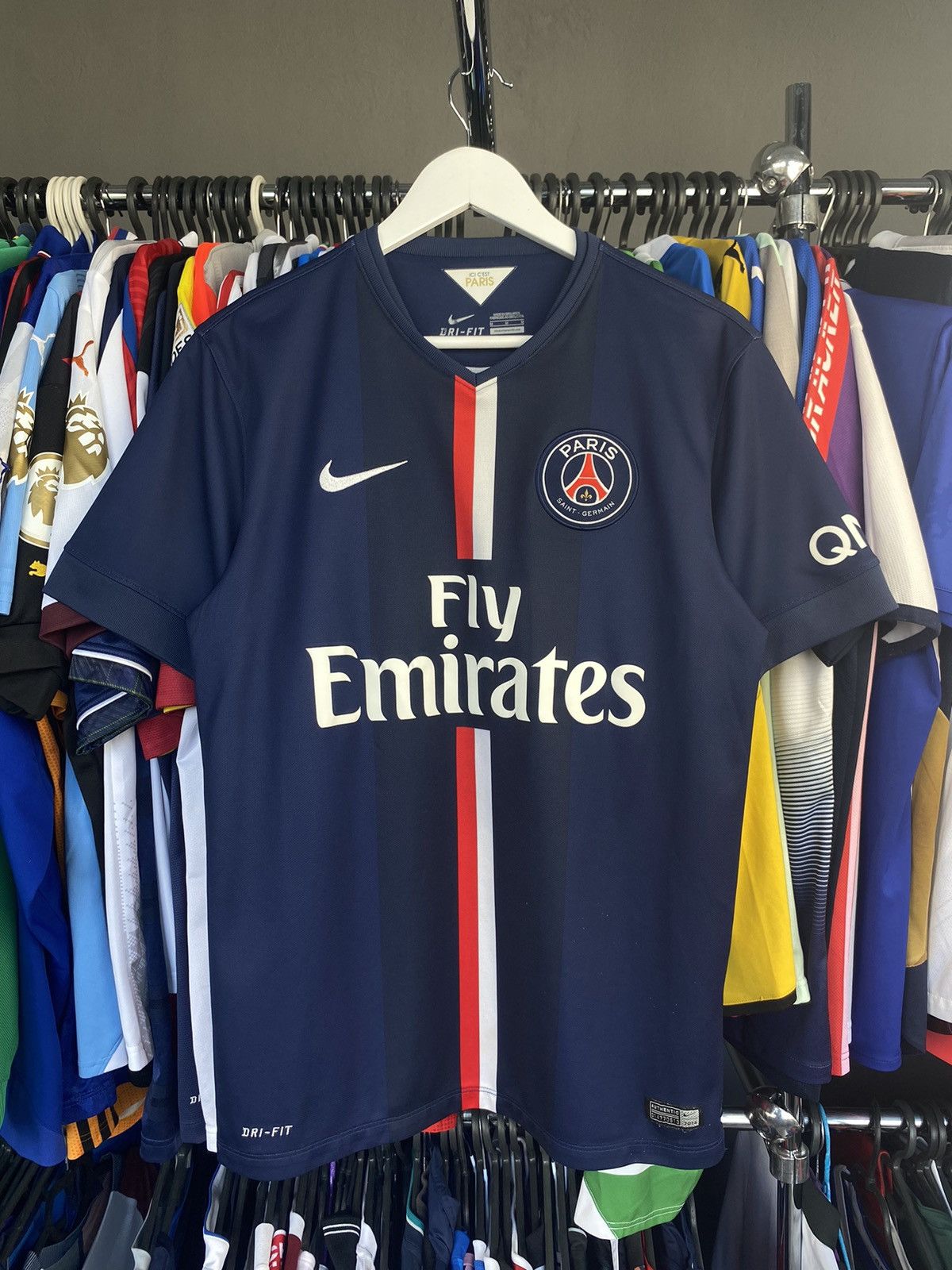 Nike 2014/15 NIKE PARIS SAINT GERMANY HOME SOCCER FOOTBALL JERSEY Size US M / EU 48-50 / 2 - 1 Thumbnail
