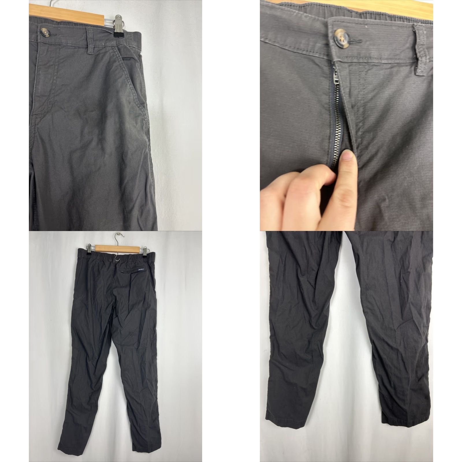 Eddie Bauer VINTAGE Eddie Bauer Pants Hiking 32x32 Gray Cotton Spandex Elastic Waist Men 32 Inseam Outdoor Stains Size US 32 / EU 48 - 8 Thumbnail