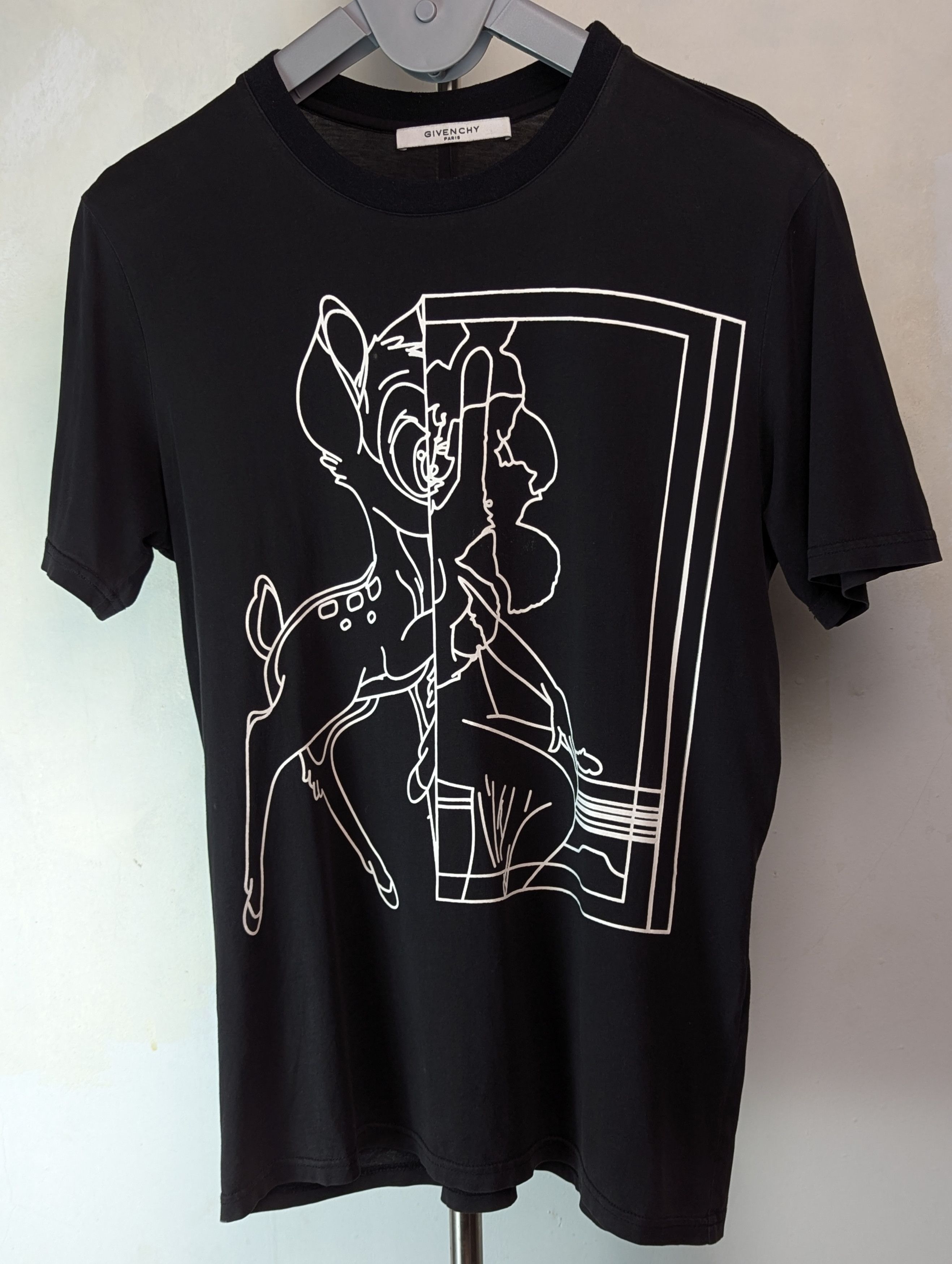 Givenchy GIvenchy white outline bambi cotton t shirt S oversized Size US S / EU 44-46 / 1 - 4 Thumbnail