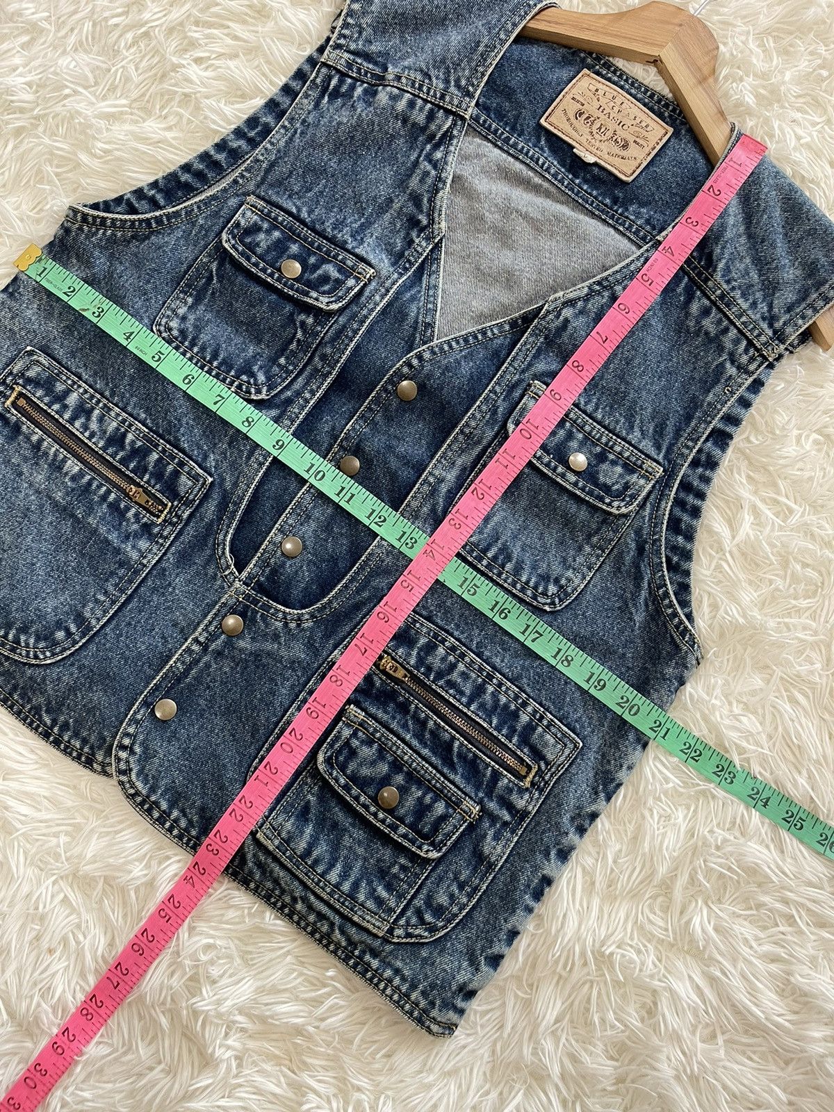 Japanese Blue Chaser Tactical Multipocket Denim Vest