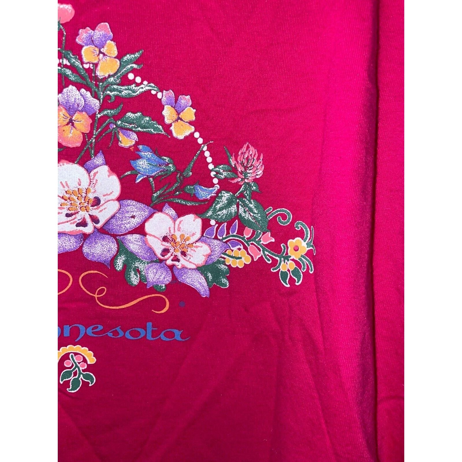 Jerzees Vintage Test Print Pink Shirt Minnesta Tee Oregon VTG 90s L Size US L / EU 52-54 / 3 - 4 Thumbnail
