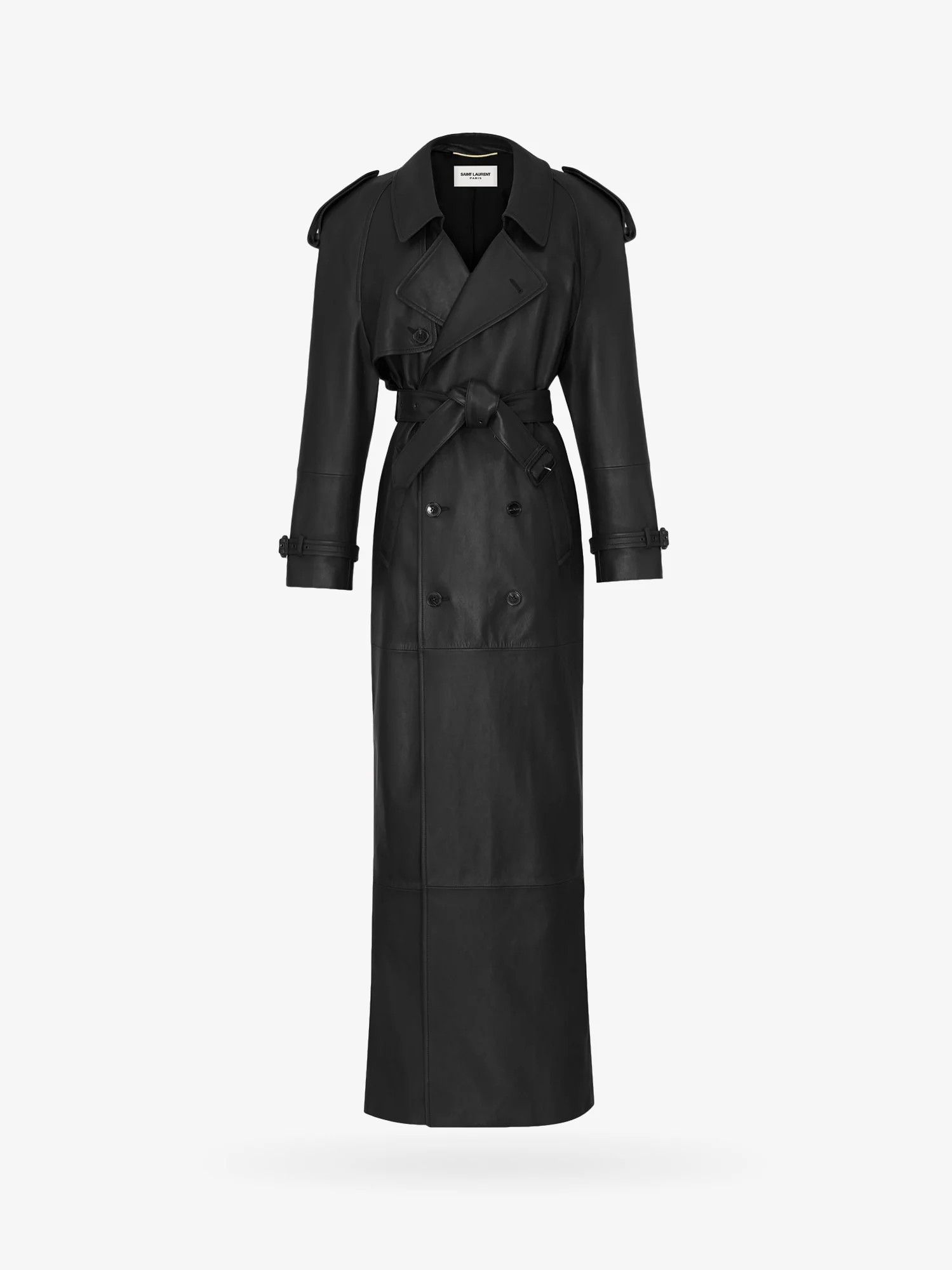 Saint Laurent Paris o1s1wg110225 740485 Long Trench Coat in Lambskin in Black Size XS / US 0-2 / IT 36-38 - 1 Thumbnail