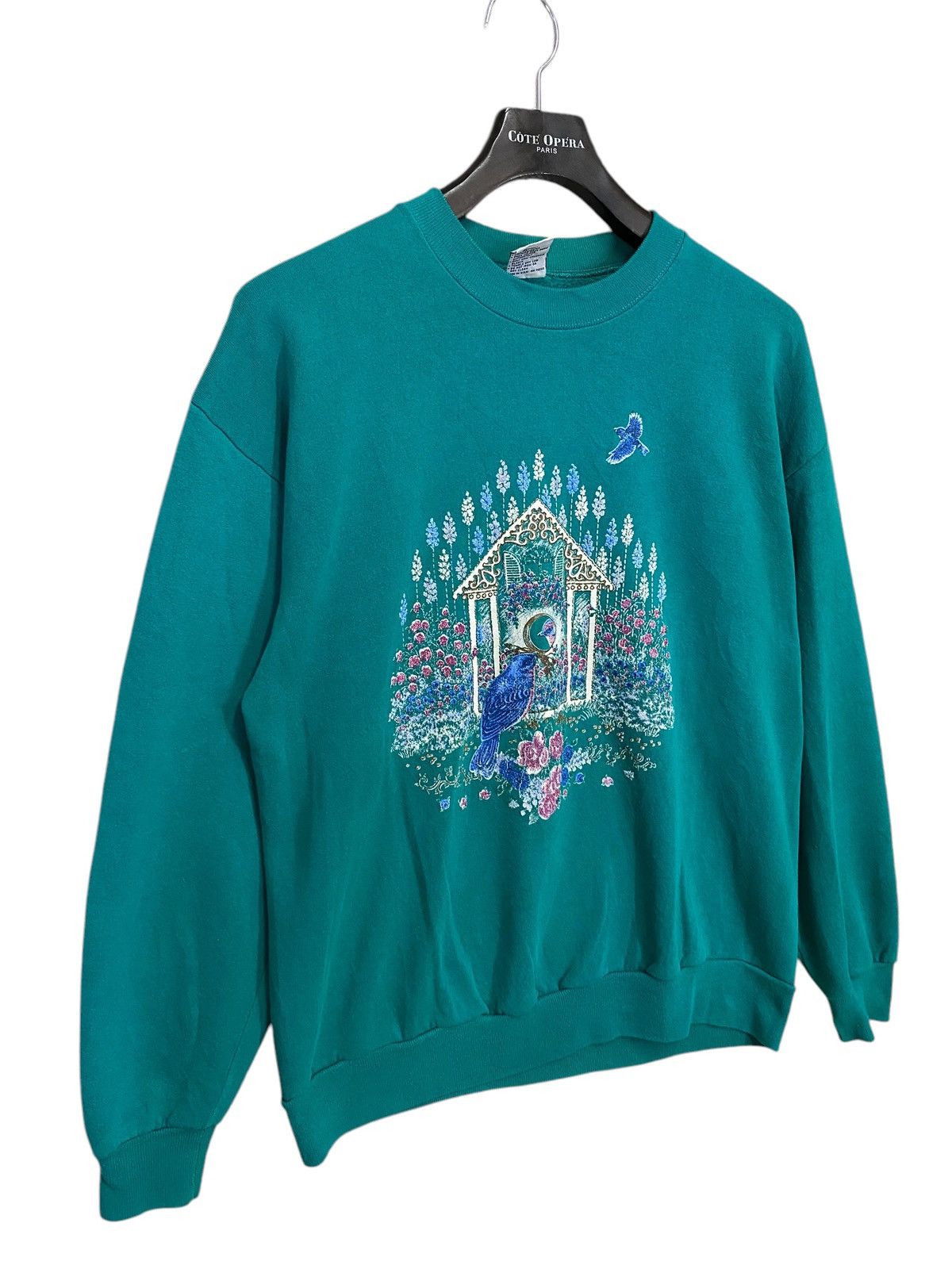 Vintage Vintage 90s farm flower sweatshirt crewneck pullover size L Size US L / EU 52-54 / 3 - 2 Thumbnail