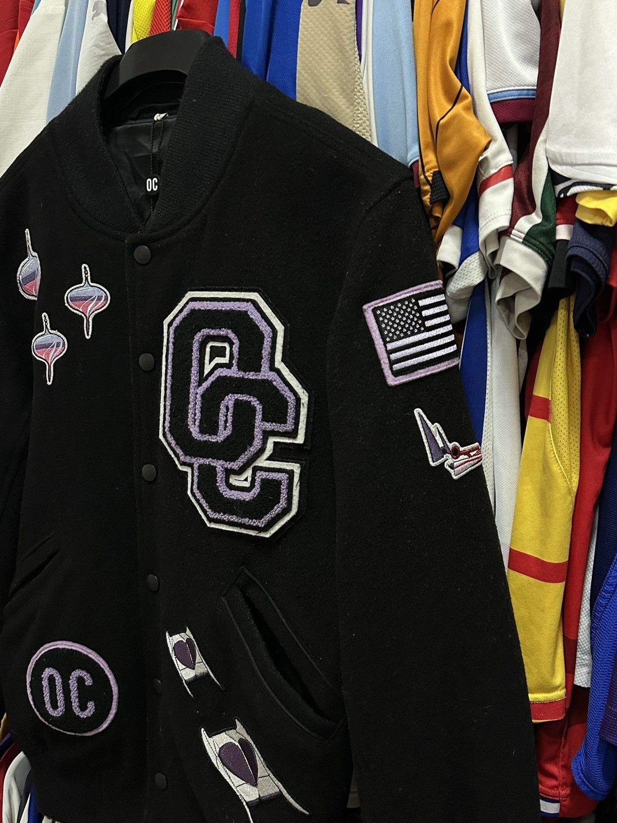 Opening Ceremony Opening Ceremony Black Varsity Jacket Multi Patch Women’s Size S / US 4 / IT 40 - 10 Thumbnail