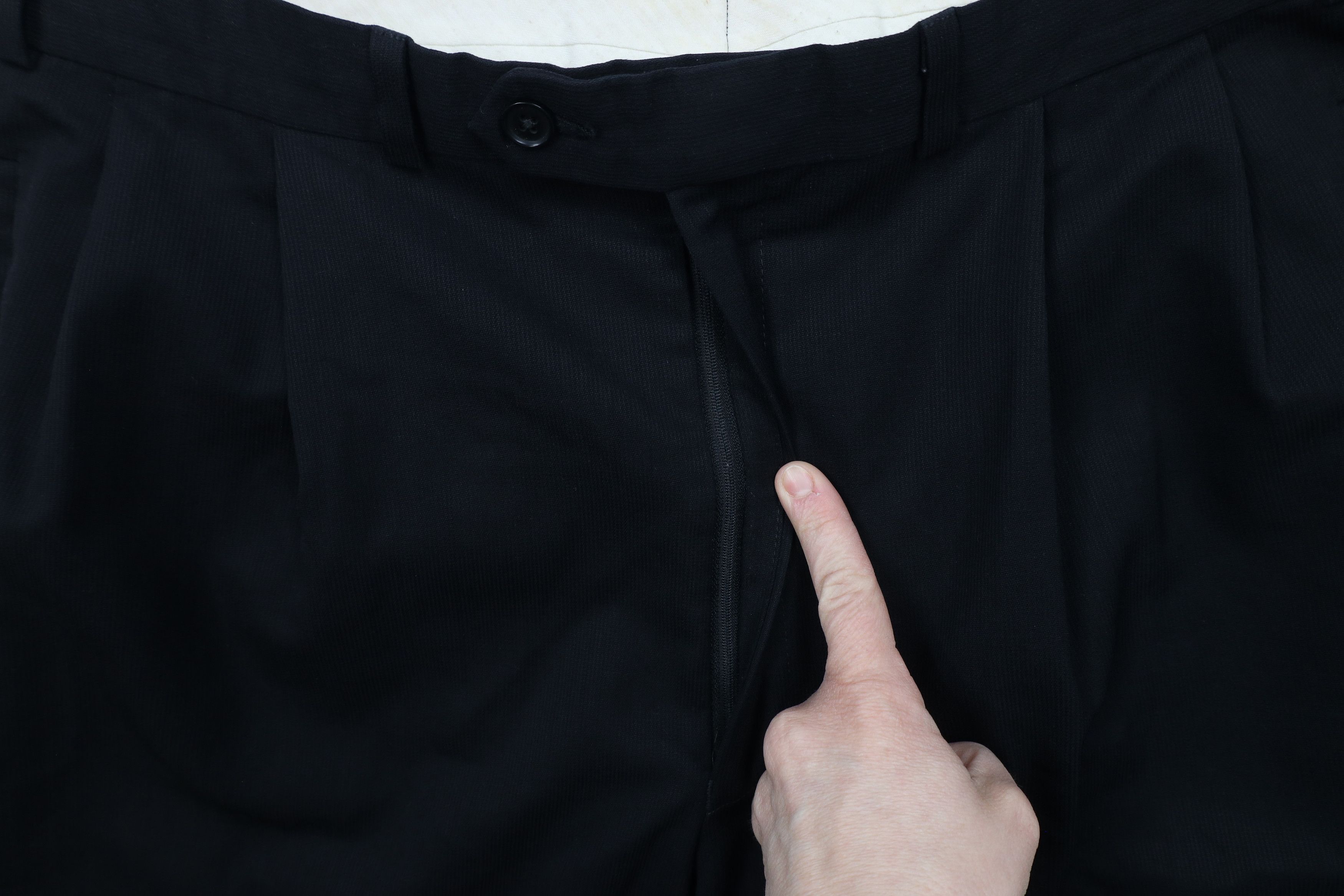 Vintage Vintage 90s Streetwear Wool Wide Leg Chino Pants Black Size US 34 / EU 50 - 7 Thumbnail