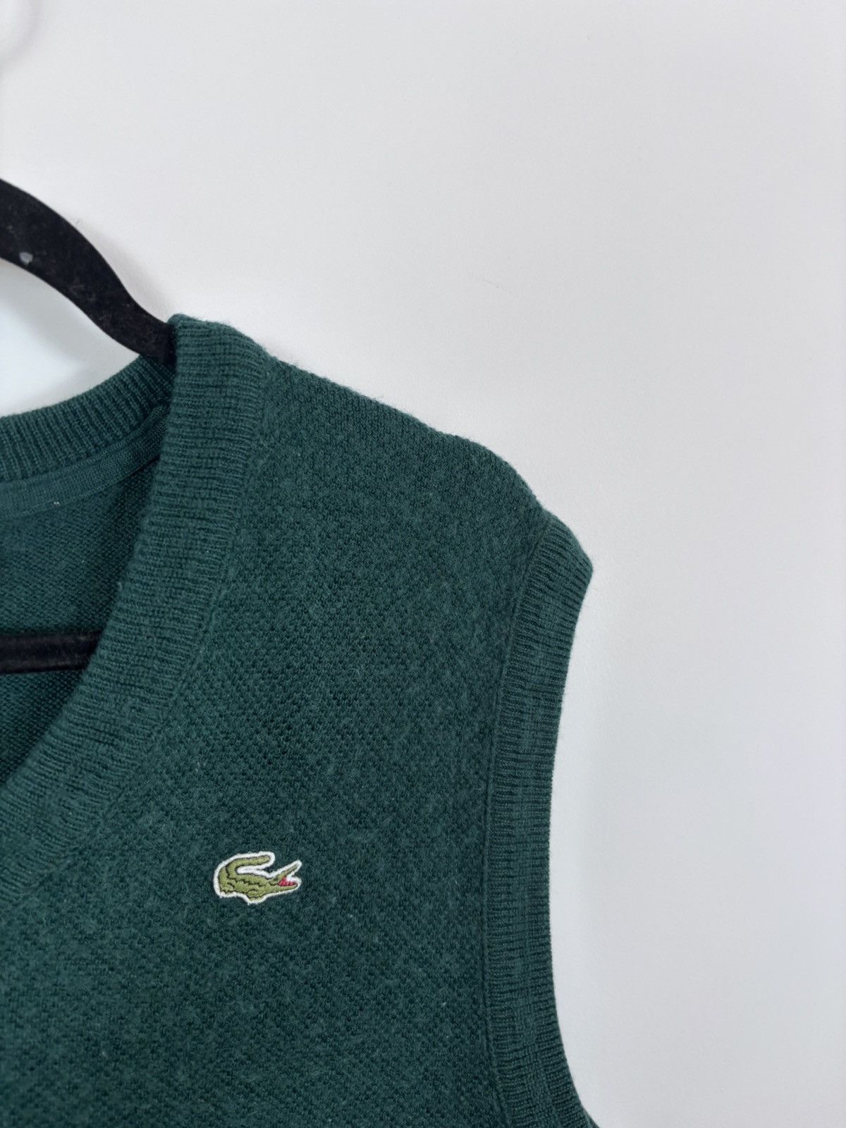 Lacoste Vintage Lacoste Men’s Green Wool Blend Preppy Vest Sweater Size US L / EU 52-54 / 3 - 5 Thumbnail