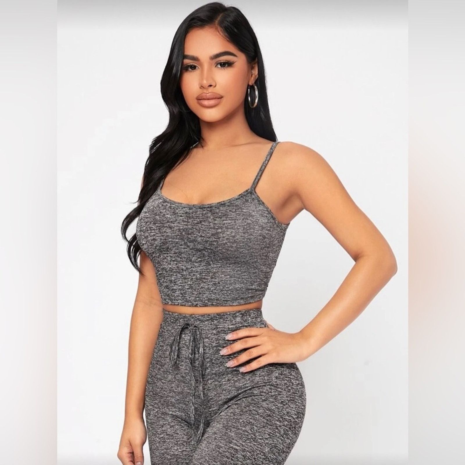 Other New Athleticwear Gym Casual Gray Matching Set with Pants Size 27" / US 4 / IT 40 - 4 Thumbnail