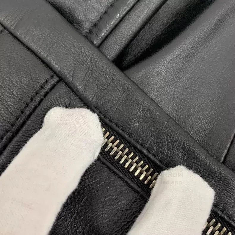 Givenchy Givenchy Black Lamb Leather Patch Hooded Drawstring Zip Fr Size US M / EU 48-50 / 2 - 7 Thumbnail