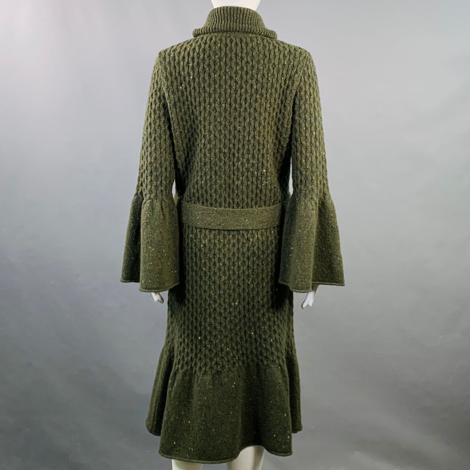 Carolina Herrera CAROLINA HERRERA Size XS Wool Cashmere Blend Cable Knit Coat Size XS / US 0-2 / IT 36-38 - 4 Thumbnail
