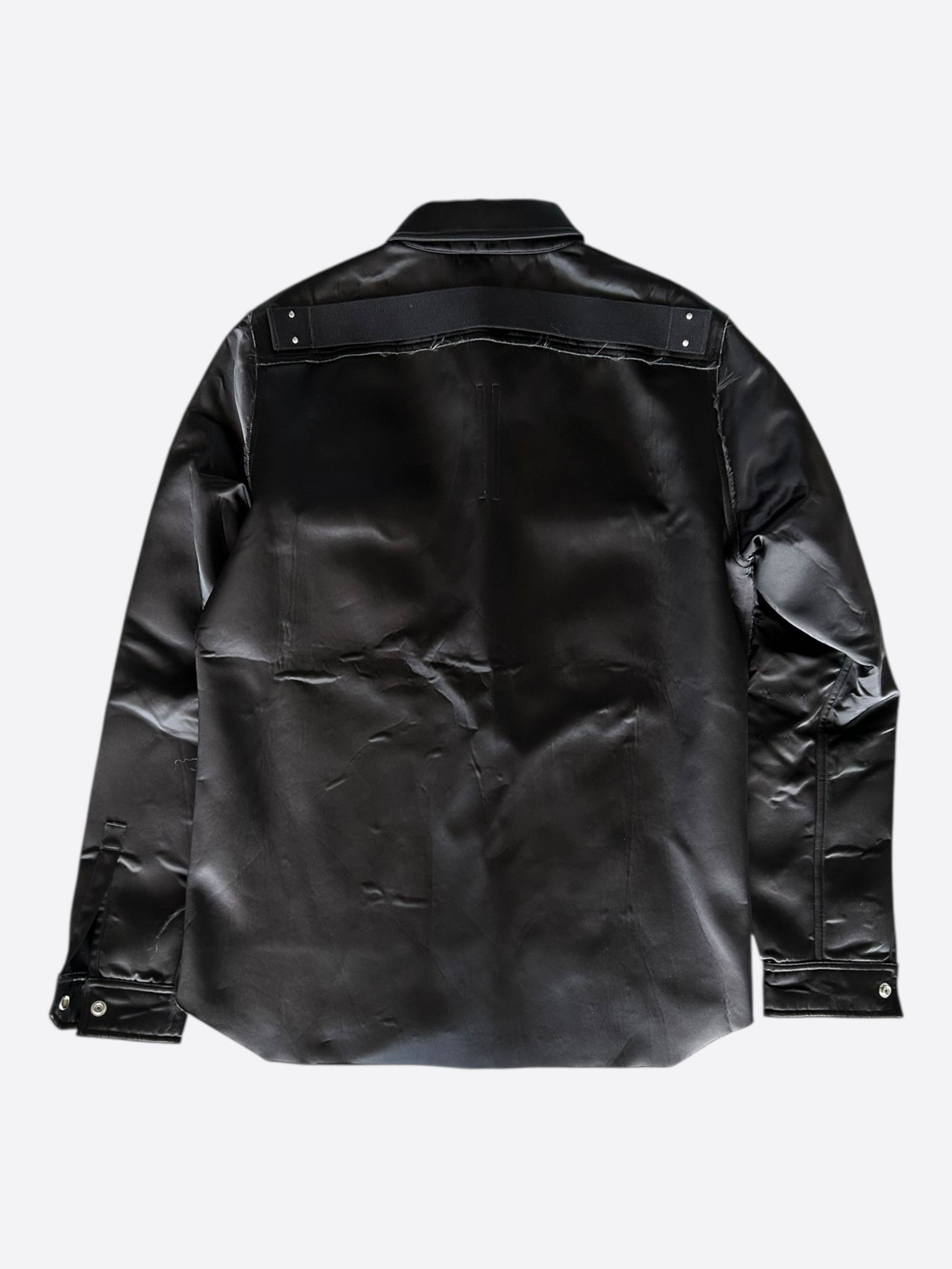 Rick Owens Rick Owens Black Distressed Nylon Overshirt Size US M / EU 48-50 / 2 - 2 Thumbnail