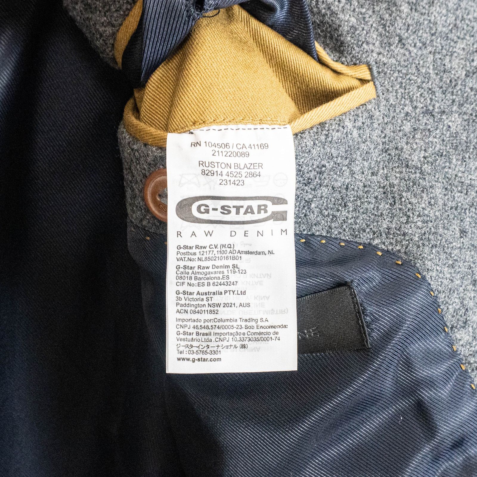 G-Star G Star RAW Correctline Ruston Blazer Jacket Wool Tweed Size 42S - 11 Thumbnail