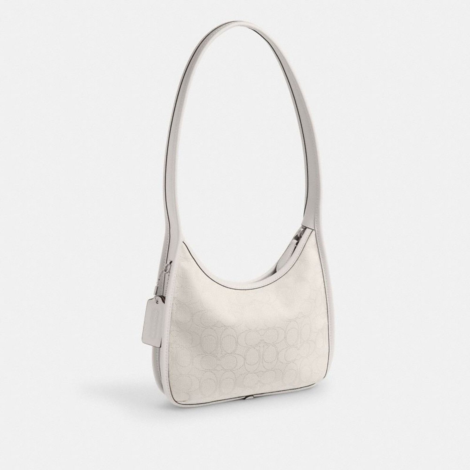 Coach NWT Coach Curve Zip Bag Signature Jacquard CBH25 Cloud Chalk Size ONE SIZE - 11 Thumbnail