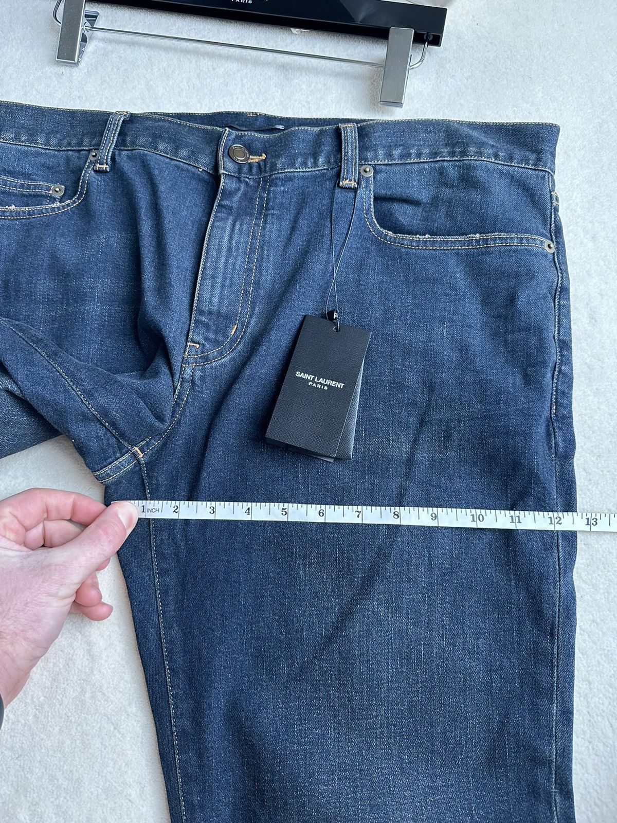 Saint Laurent Paris FW16 Saint Laurent Palladium dirty denim jeans Hedi d02 36 Size US 36 / EU 52 - 4 Thumbnail