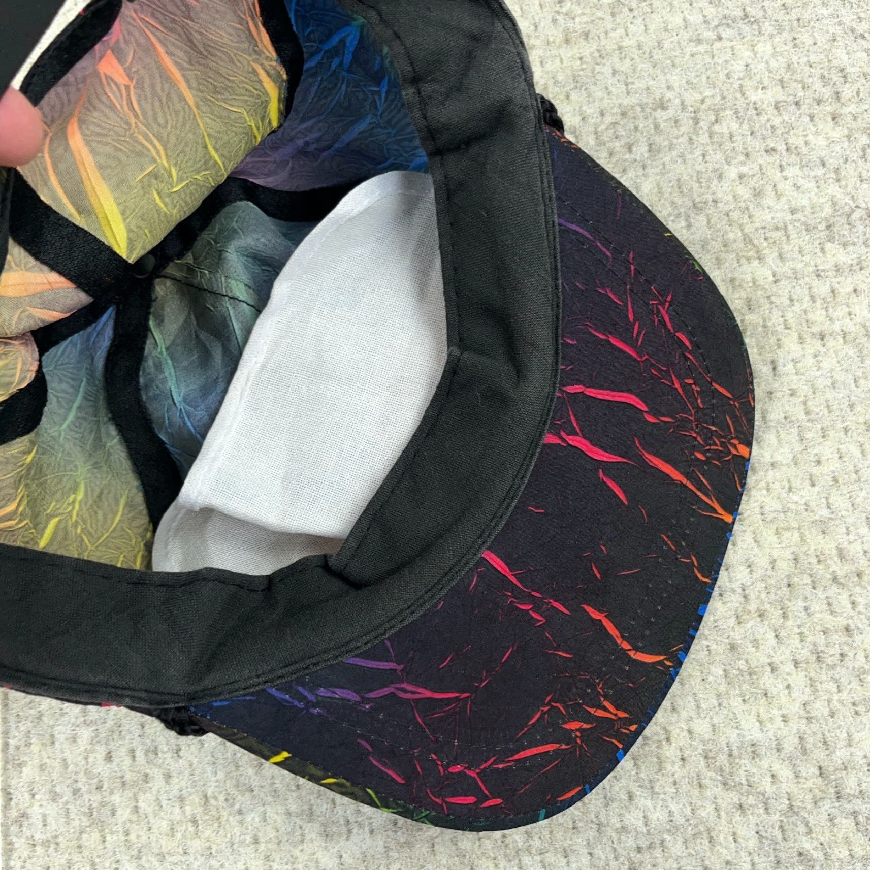 Roper VINTAGE Trucker Hat Cap SnapBack Black Neon Tie Dye Rope 90s Nylon Scrip Men One Size Adjustable Logo 80s 90s Outdoor Outdoor Mens Size ONE SIZE - 5 Thumbnail