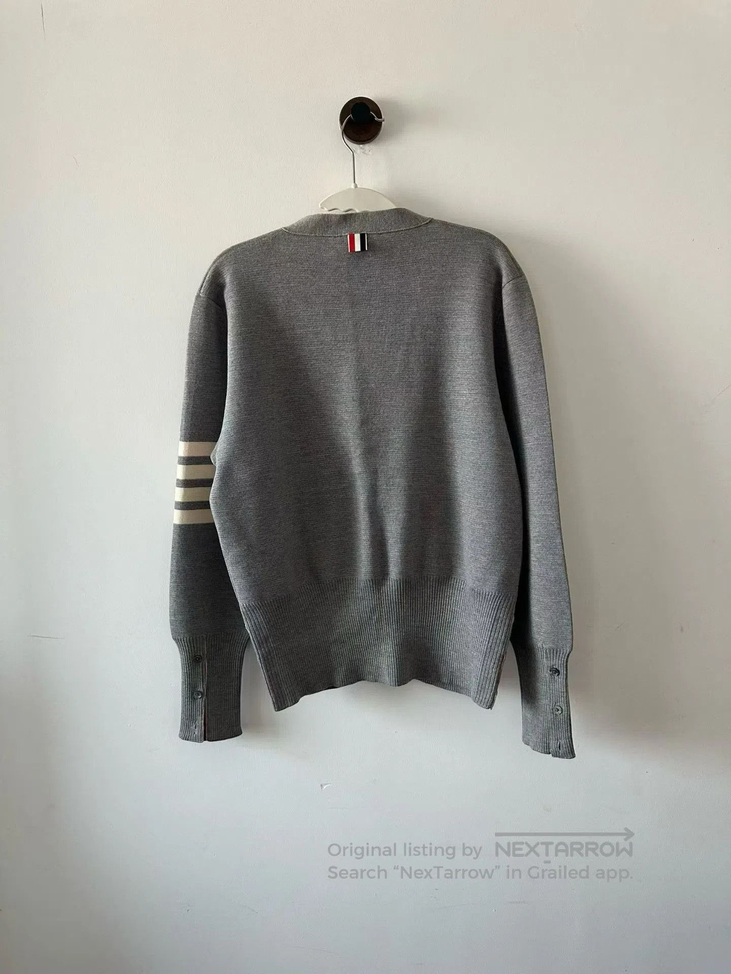 Thom Browne Thom Browne Gray Wool Cardigan| Size US M / EU 48-50 / 2 - 2 Thumbnail