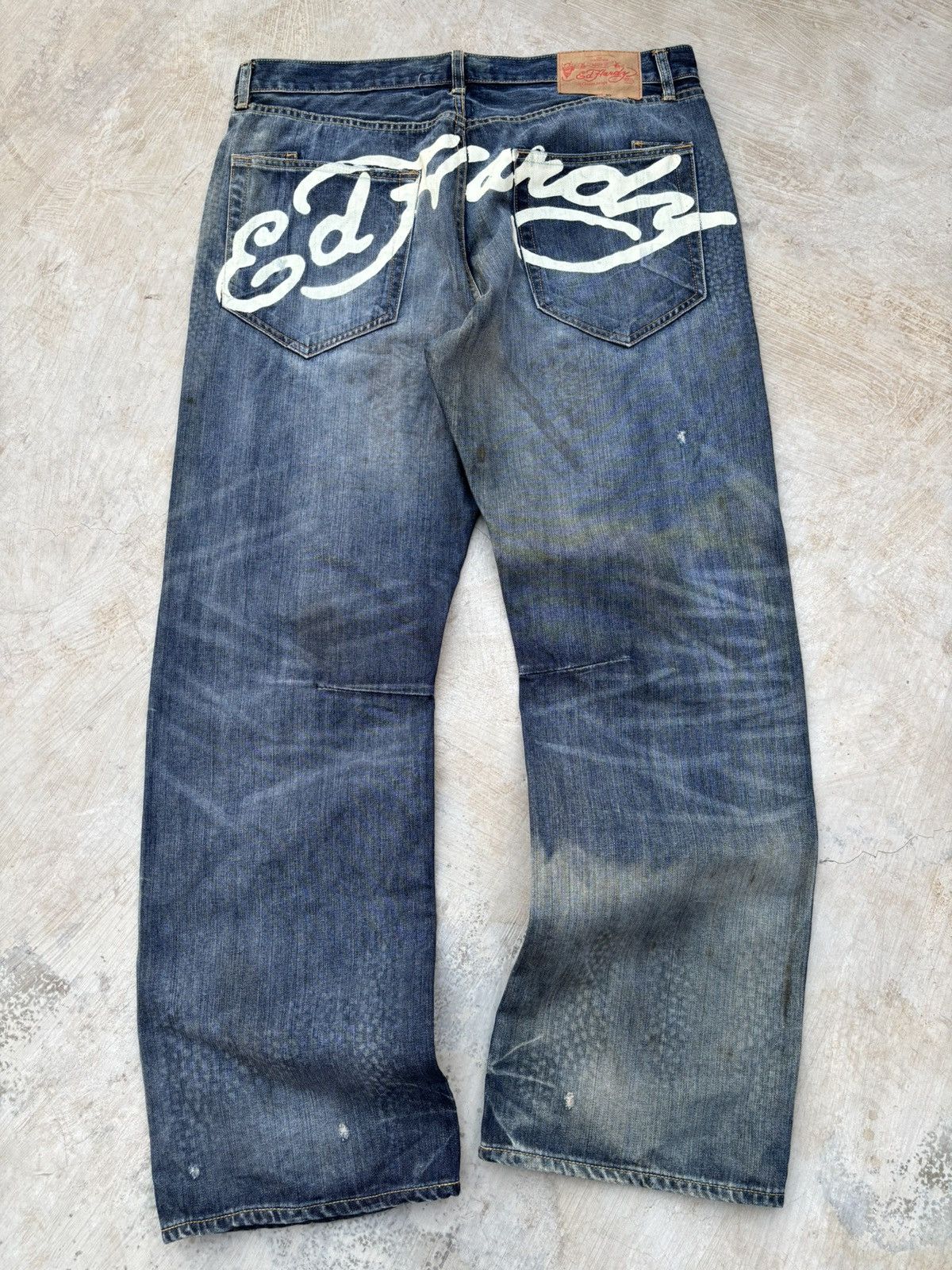 Ed Hardy Vintage 00s Edhardy Studded spellout Jeans Size US 40 / EU 56 - 2 Thumbnail
