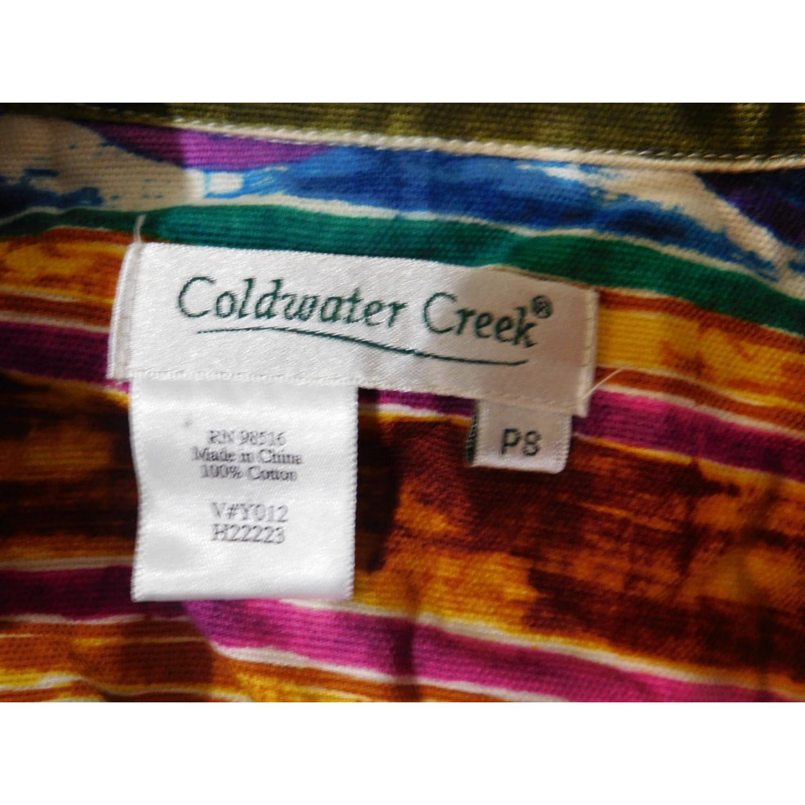 Coldwater Creek ColdWater Creek Jacket Petite PS Red Striped Knit Cotton Zip Zipper Collared Long Sleeve Womens Winter Casual Buttons Size S / US 4 / IT 40 - 5 Thumbnail