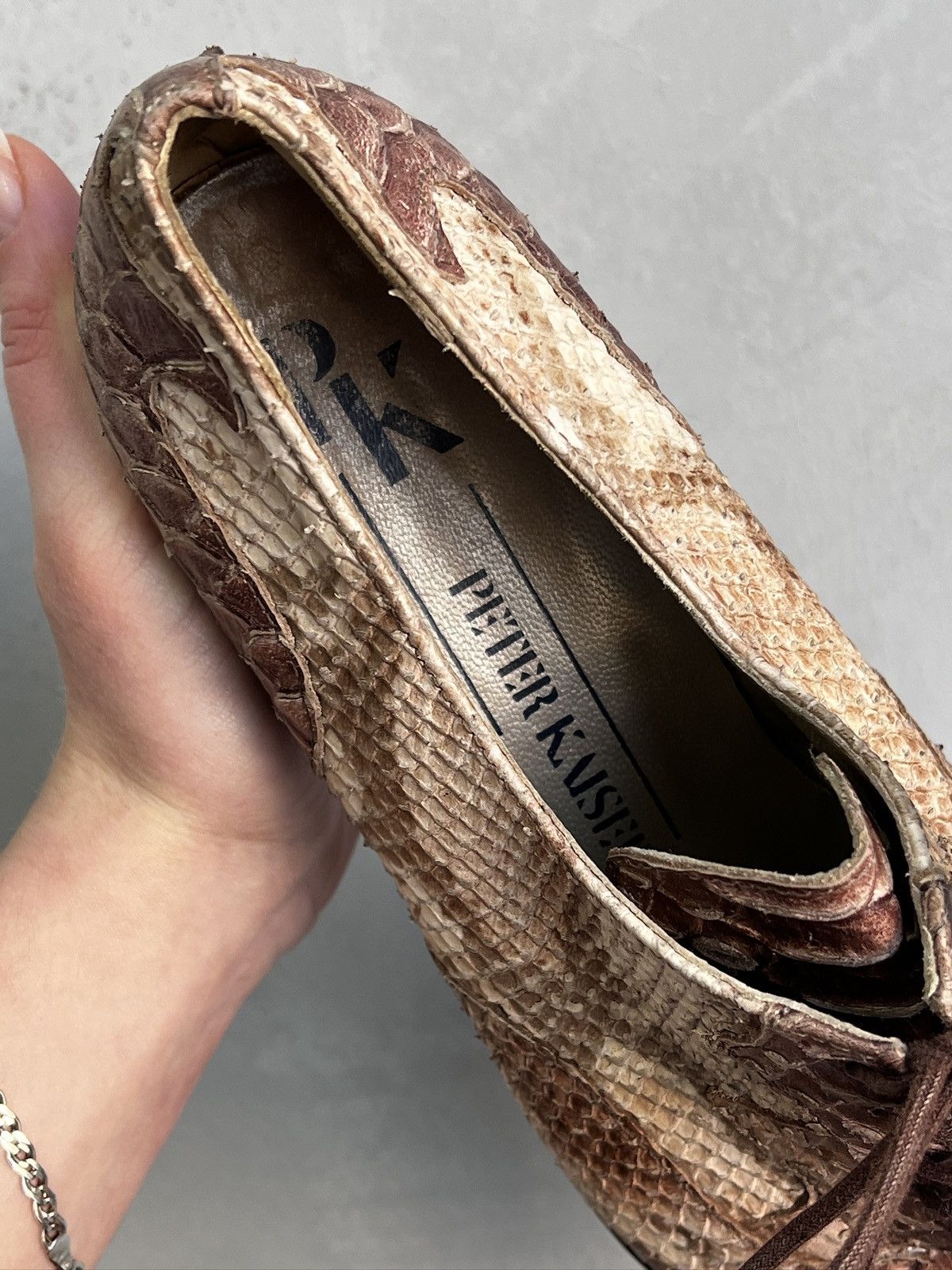 If Six Was Nine Leather python snake low shoes hype rick owens style 90s Size US 6 / IT 36 - 9 Thumbnail