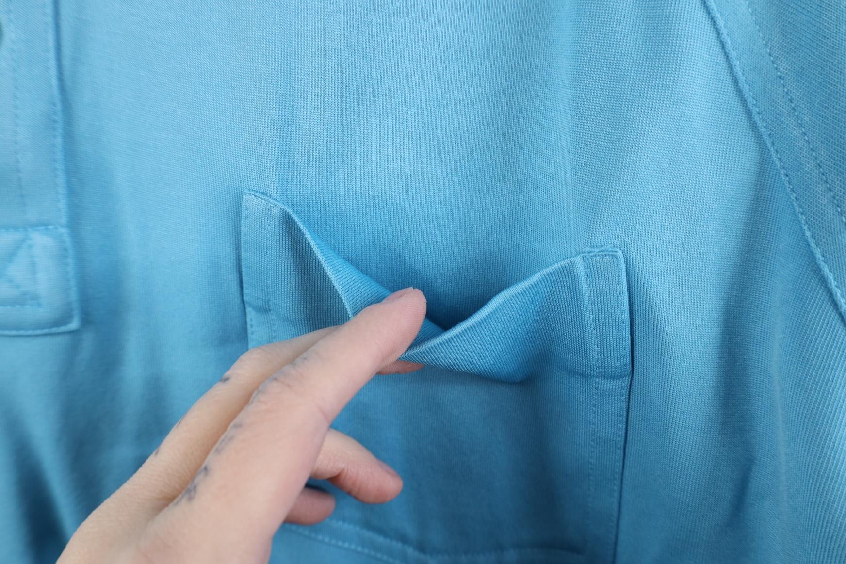 Vintage Vintage 70s Streetwear Knit Pocket Golf Polo Shirt Blue Size US XL / EU 56 / 4 - 5 Thumbnail