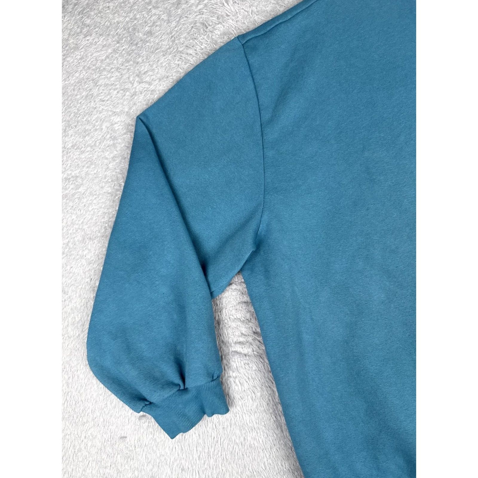 The North Face The North Face Sweatshirt Womens L Blue Jersey Crew Neck Logo Pullover Size L / US 10 / IT 46 - 3 Thumbnail