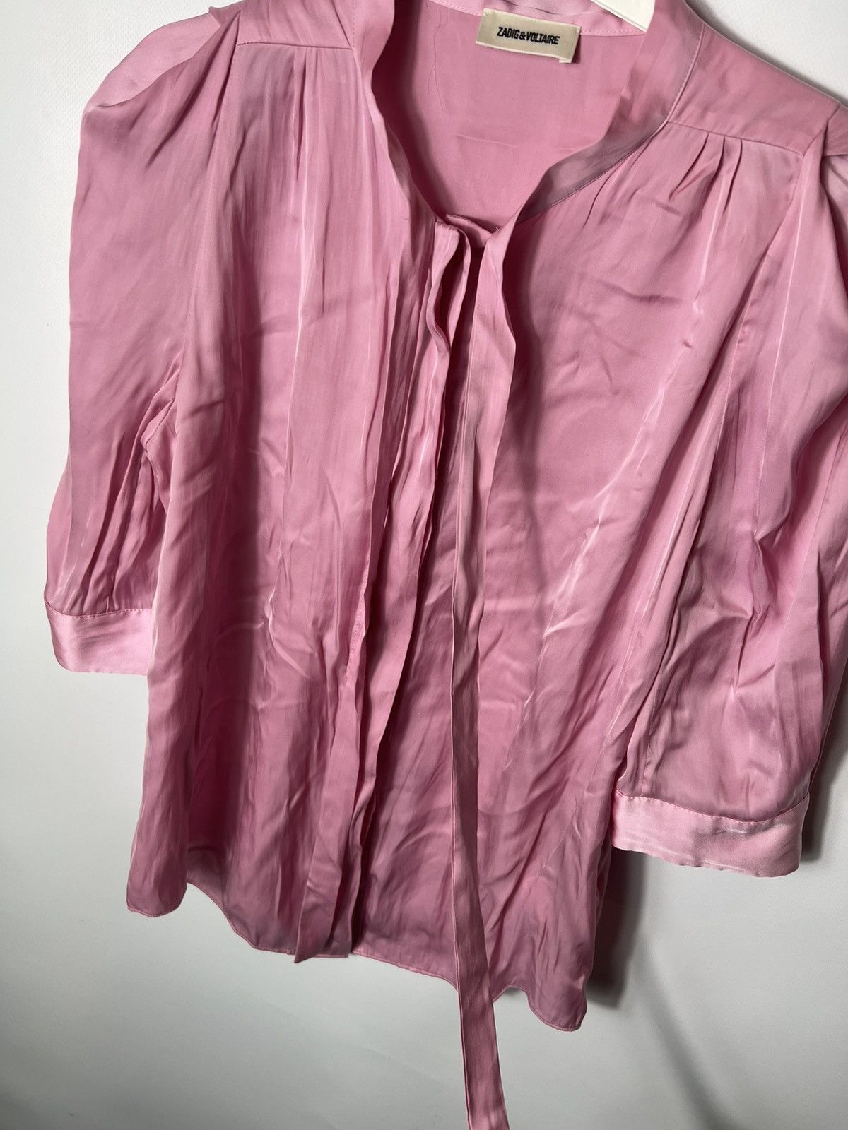 Zadig & Voltaire Vintage luxury Zadig & Voltaire 3/ sleeves Pink Blouse Size L / US 10 / IT 46 - 5 Thumbnail