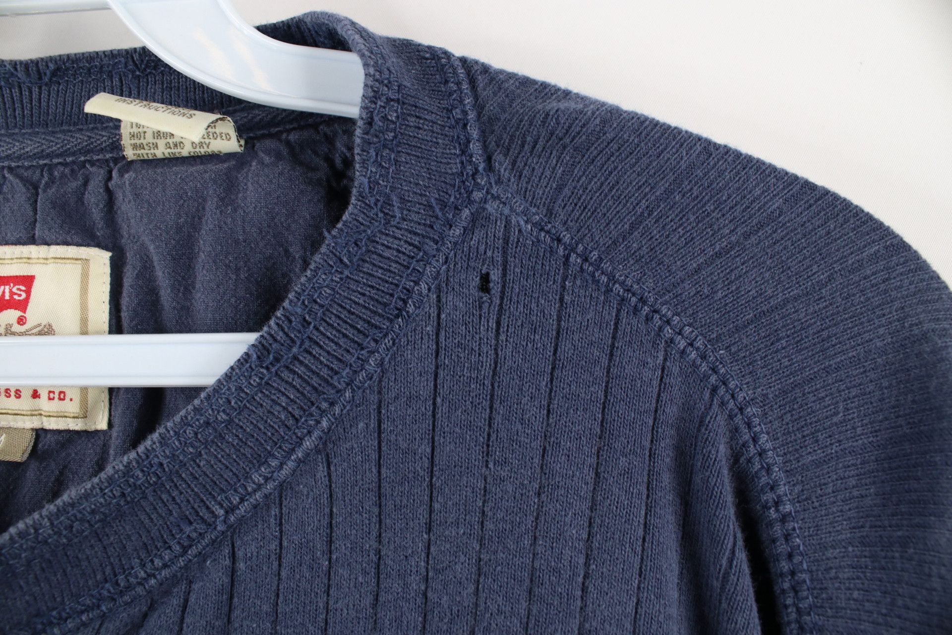 Levi's Vintage 90s Levis Ribbed Knit Long Sleeve Henley T-Shirt Size US S / EU 44-46 / 1 - 4 Thumbnail