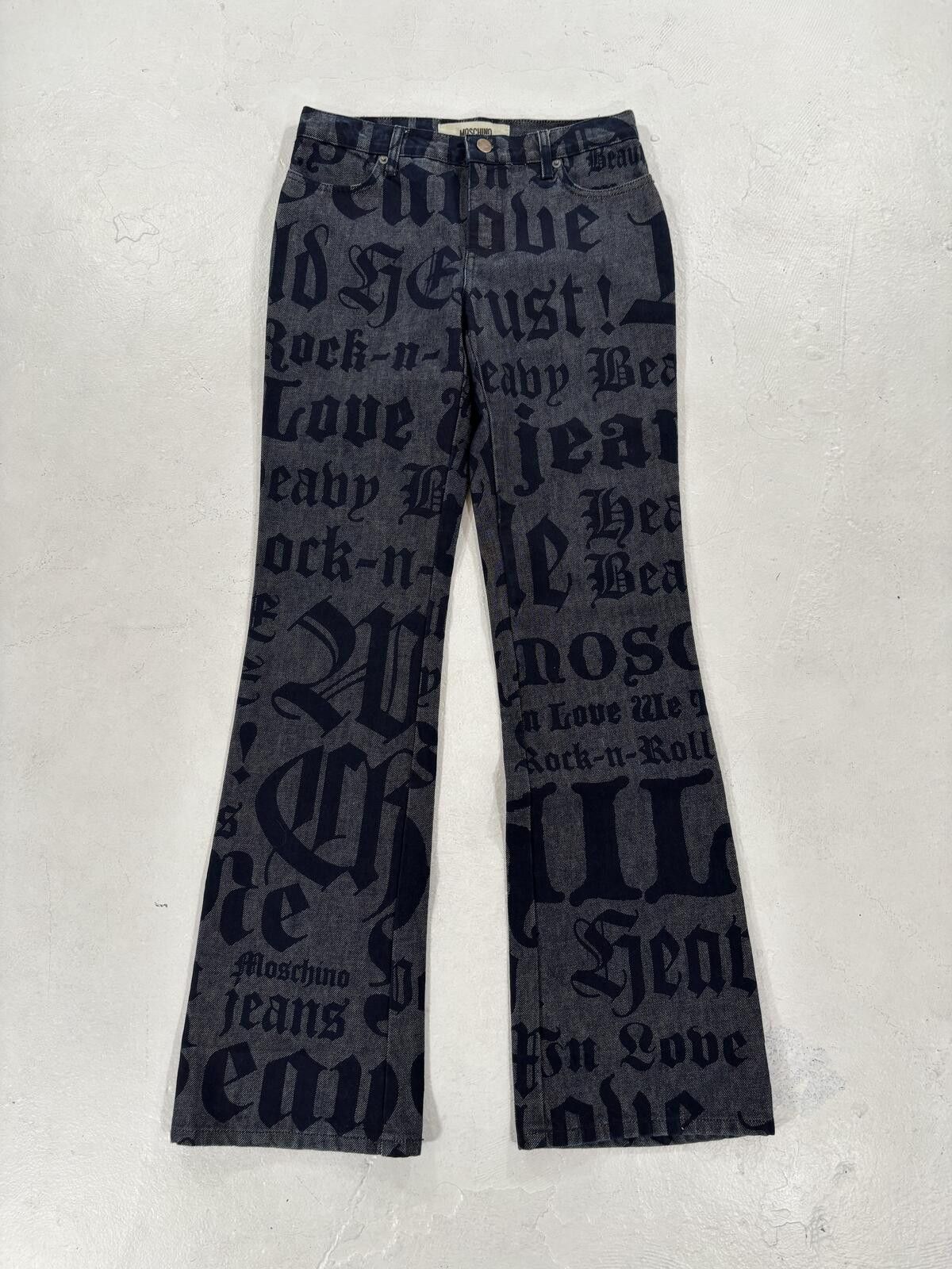 Moschino Moschino Old English Newspaper Denim Size US 28 / EU 44 - 1 Thumbnail