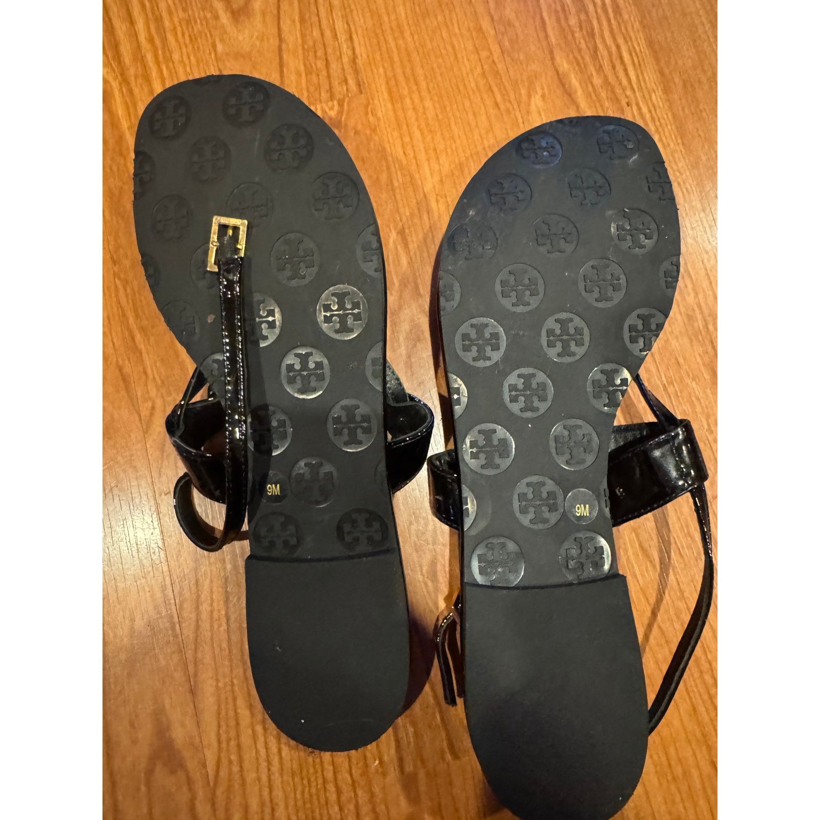 Tory Burch Tory Burch Black Paten Leather Sandals Size 9 Size US 9 / IT 39 - 3 Thumbnail