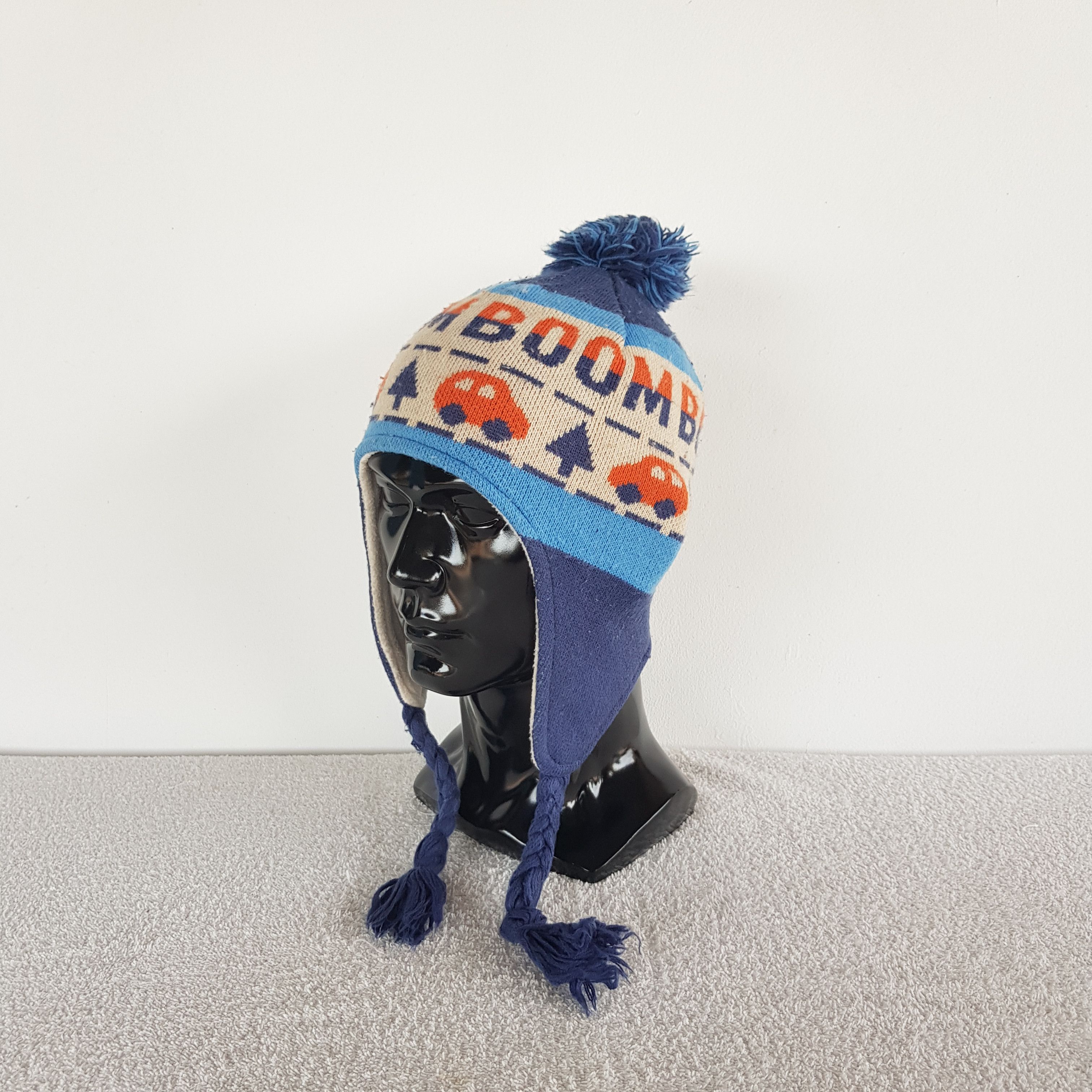 Other Vintage Japanese Earflap Beanie Ribbed Knit Snow Caps Hats. Size ONE SIZE - 1 Thumbnail