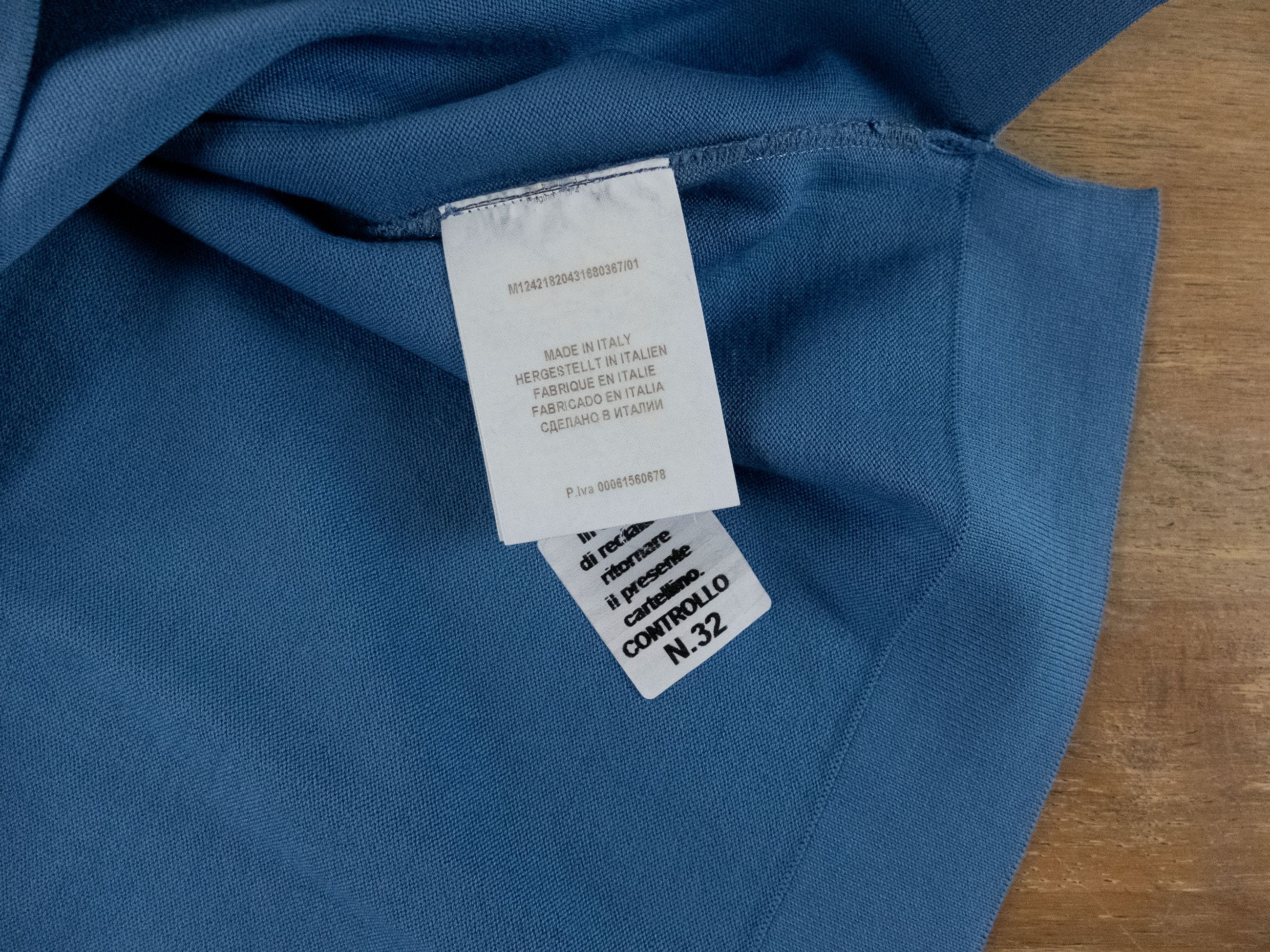 Gran Sasso GRAN SASSO blue knit cotton t-shirt Size XXL / 54 IT Size US XXL / EU 58 / 5 - 4 Thumbnail