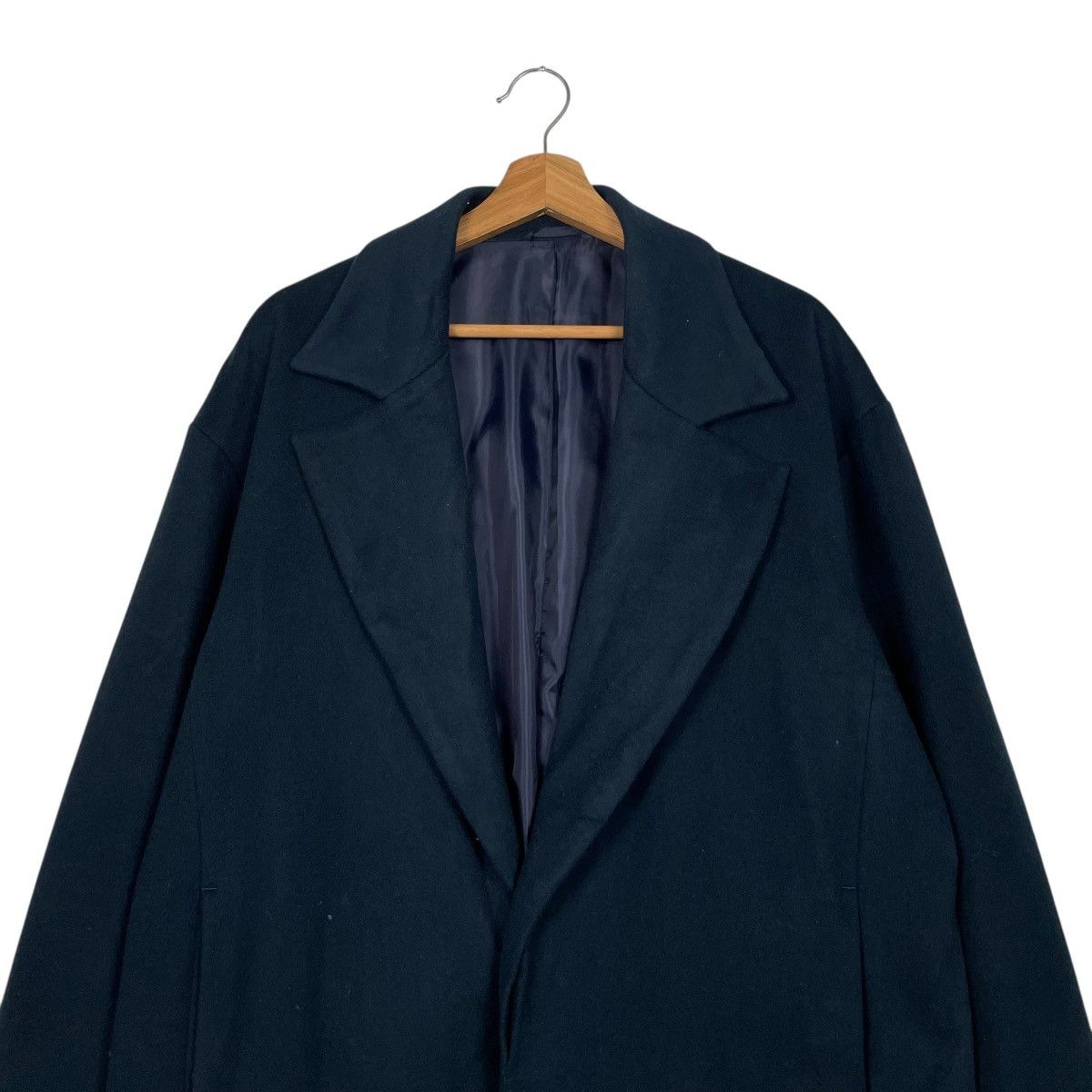 STUDIOUS Japanese Brand Studious Blac Wool Overcoat Size US L / EU 52-54 / 3 - 2 Thumbnail