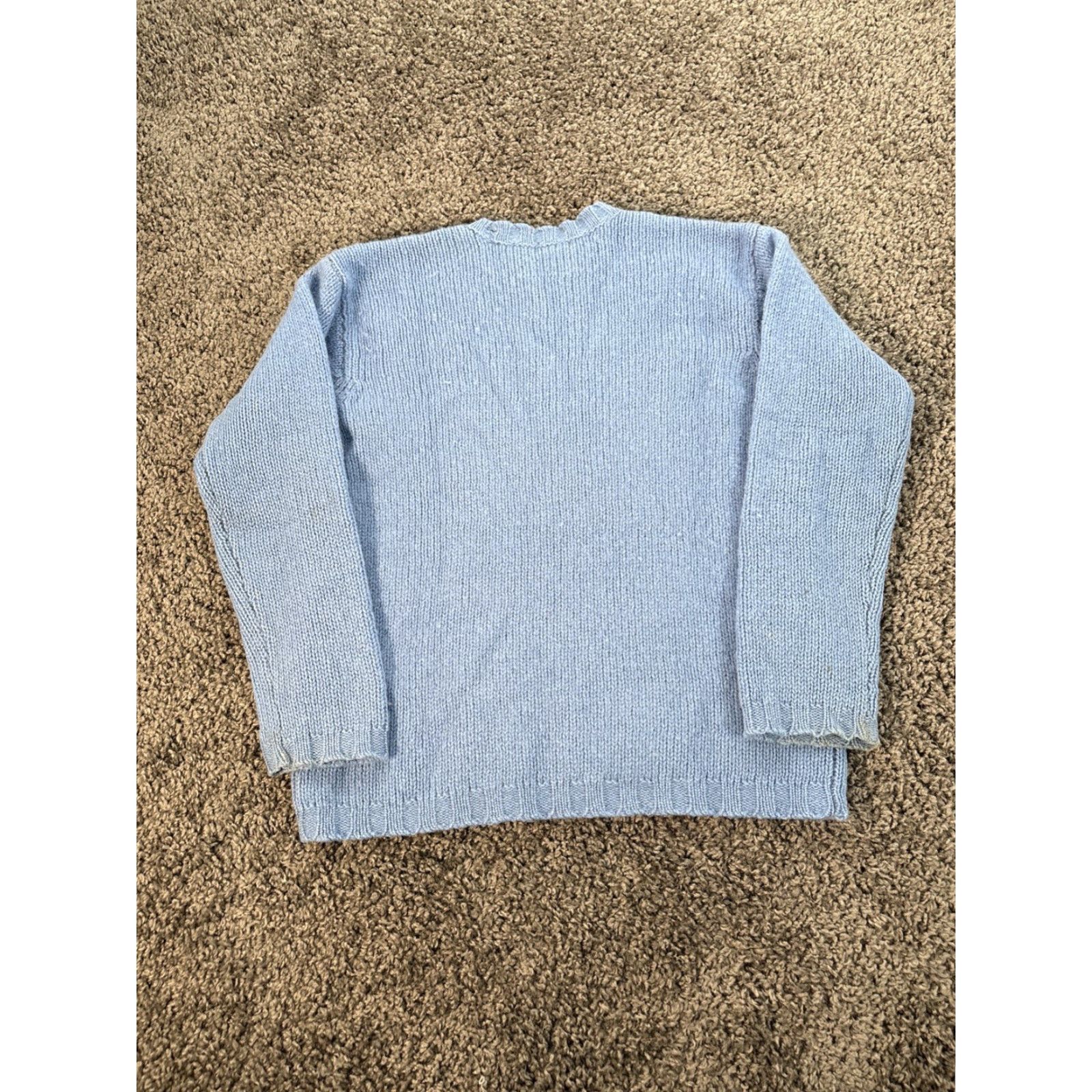 J.Crew VINTAGE J.CREW Sweater Mens S Crew Oarsman Blue Wool Cable-Knit Fisherman Pullover Size US S / EU 44-46 / 1 - 6 Thumbnail