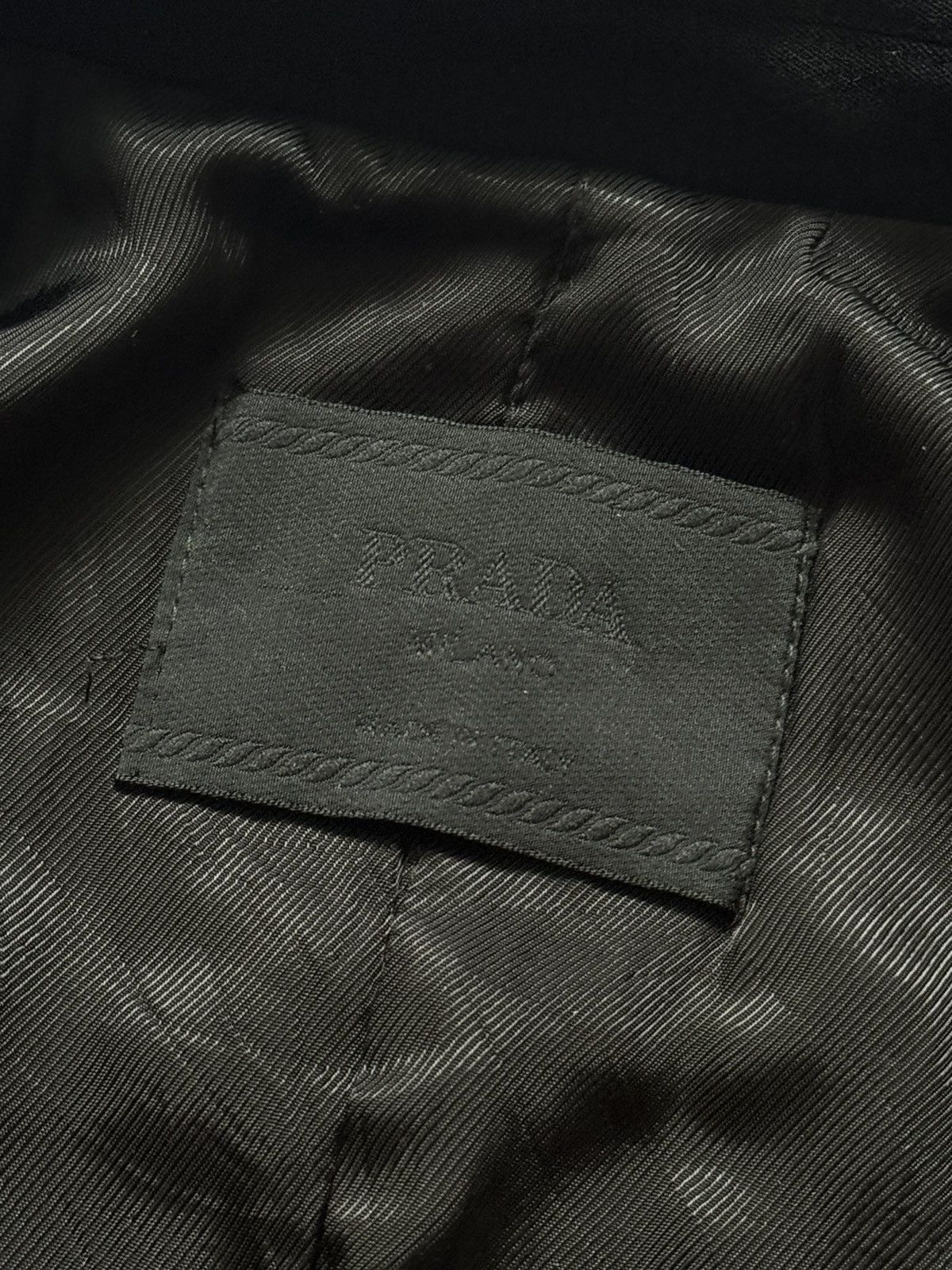 Designer × Prada Prada Milano M black zip cropped coat jacket blazer Wmns Size M / US 6-8 / IT 42-44 - 10 Thumbnail