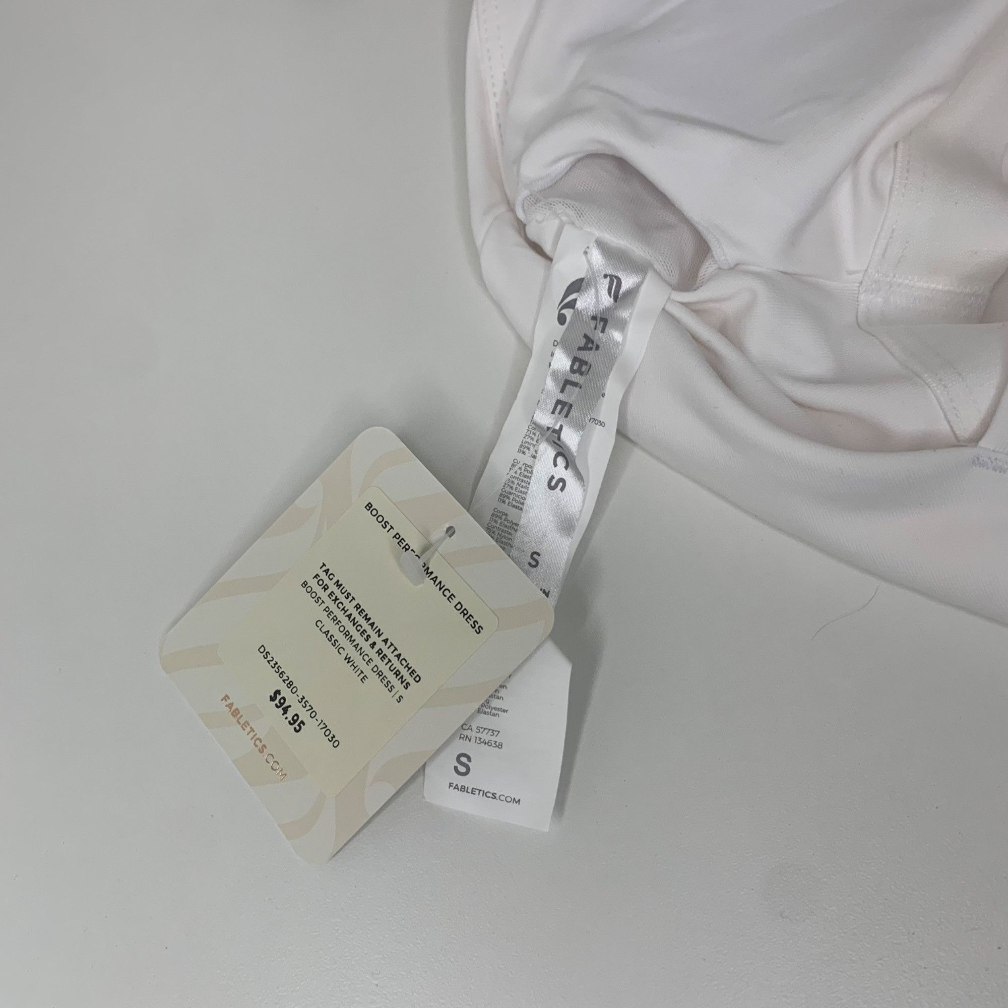Fabletics Fabletics Boost Performance White Athletic Dress Tennis Pick Size S / US 4 / IT 40 - 3 Thumbnail