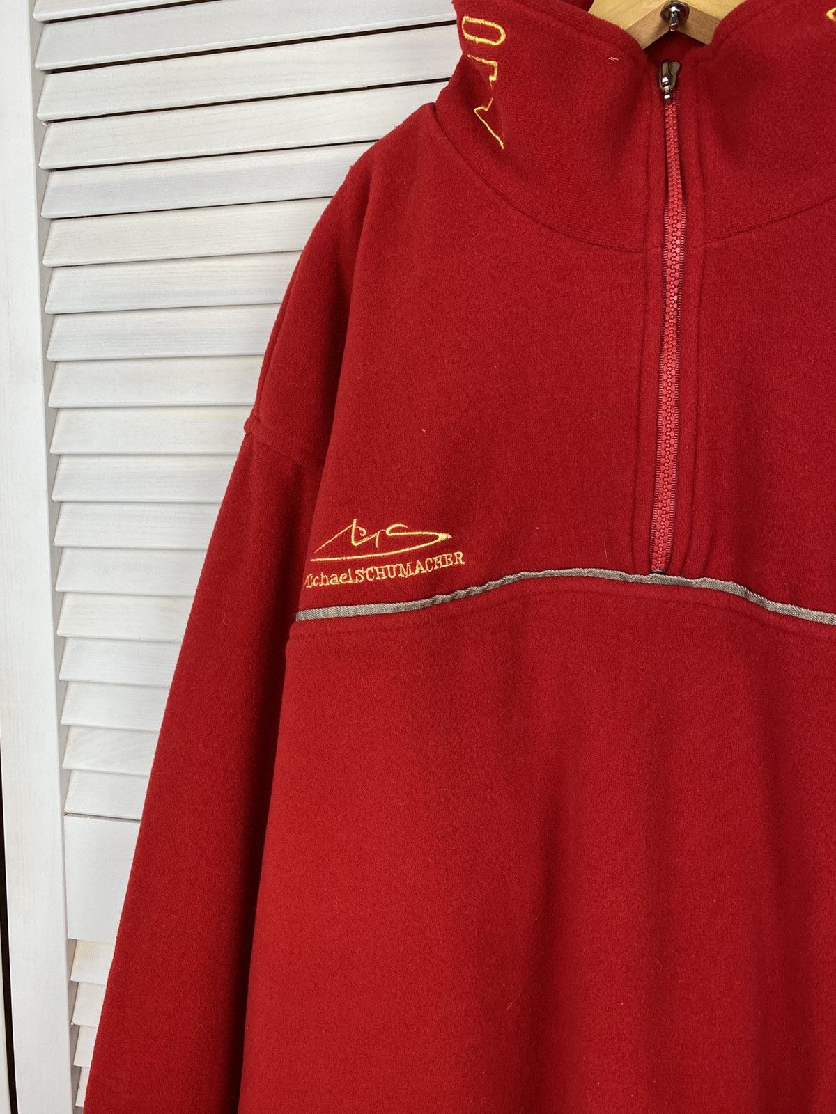 Ferrari Vintage 90s Fleece Jacket Zip Up 1/4 Ferrari Racing F1 Car Size US XL / EU 56 / 4 - 4 Thumbnail