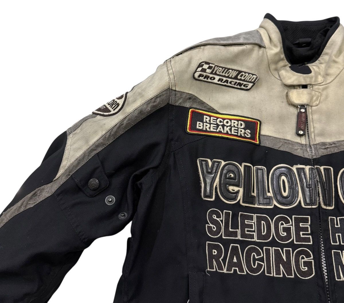YELLOW CORN Vintage Yellow Corn Moto Racing Padded Jacket Size US L / EU 52-54 / 3 - 5 Thumbnail