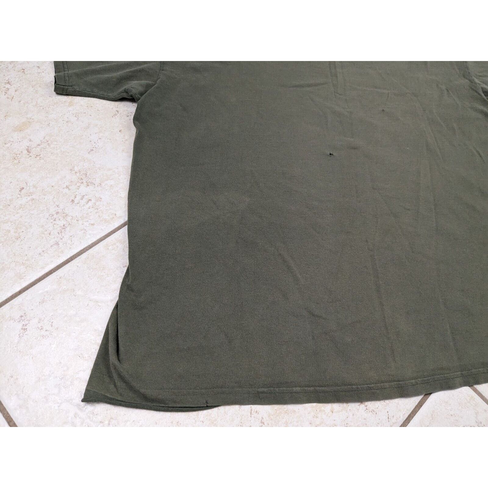 Nike Vtg Nike Shirt XL Olive Green Big Center Swoosh Check USA Size US XL / EU 56 / 4 - 17 Thumbnail