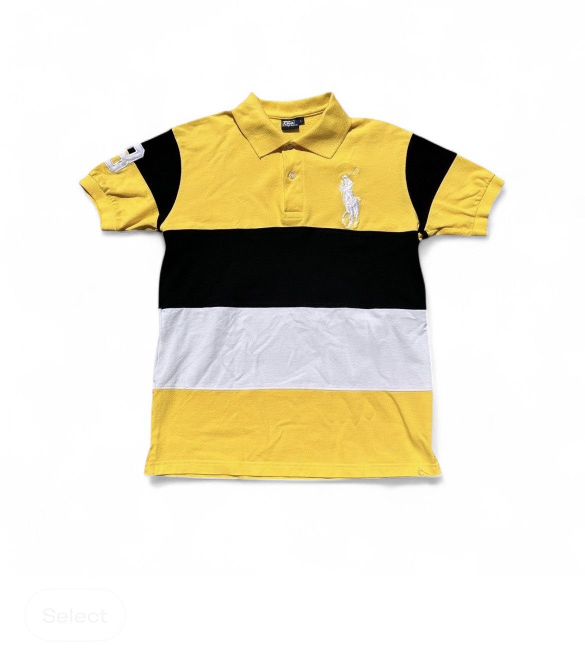 Polo Ralph Lauren × Vintage Ralph Lauren Polo Mens L Big Pony Yellow Black/White Stripes Size US L / EU 52-54 / 3 - 1 Thumbnail